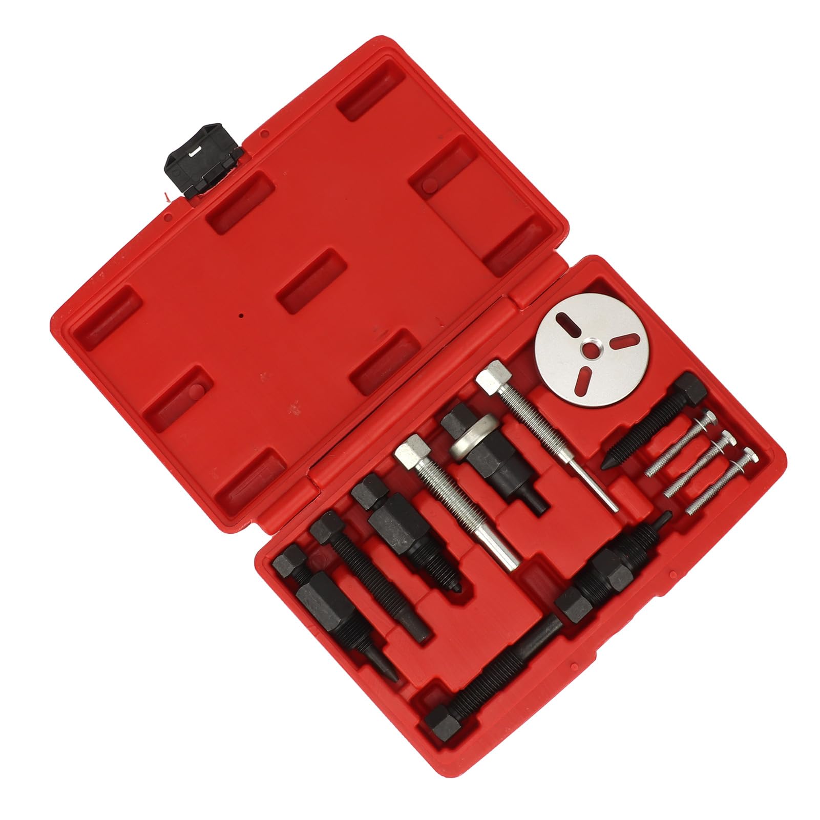 13PCS Carbon Steel Clutch Hub Puller Set - Heavy Duty AC Compressor Clutch Removal Tool Kit for Automotive Repair | Perfect for DIY Mechanics & Professional Technicians | Ideal for AC System Maintenance & Clutch Replacement