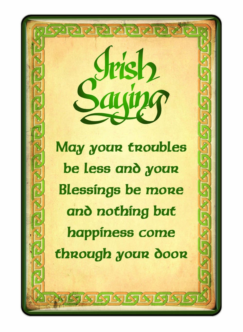 Authentic Ireland Epoxy Magnet with Irish Sayings & Celtic Border Design - Perfect for Fridge Decor, Irish Gifts & Home Accessories