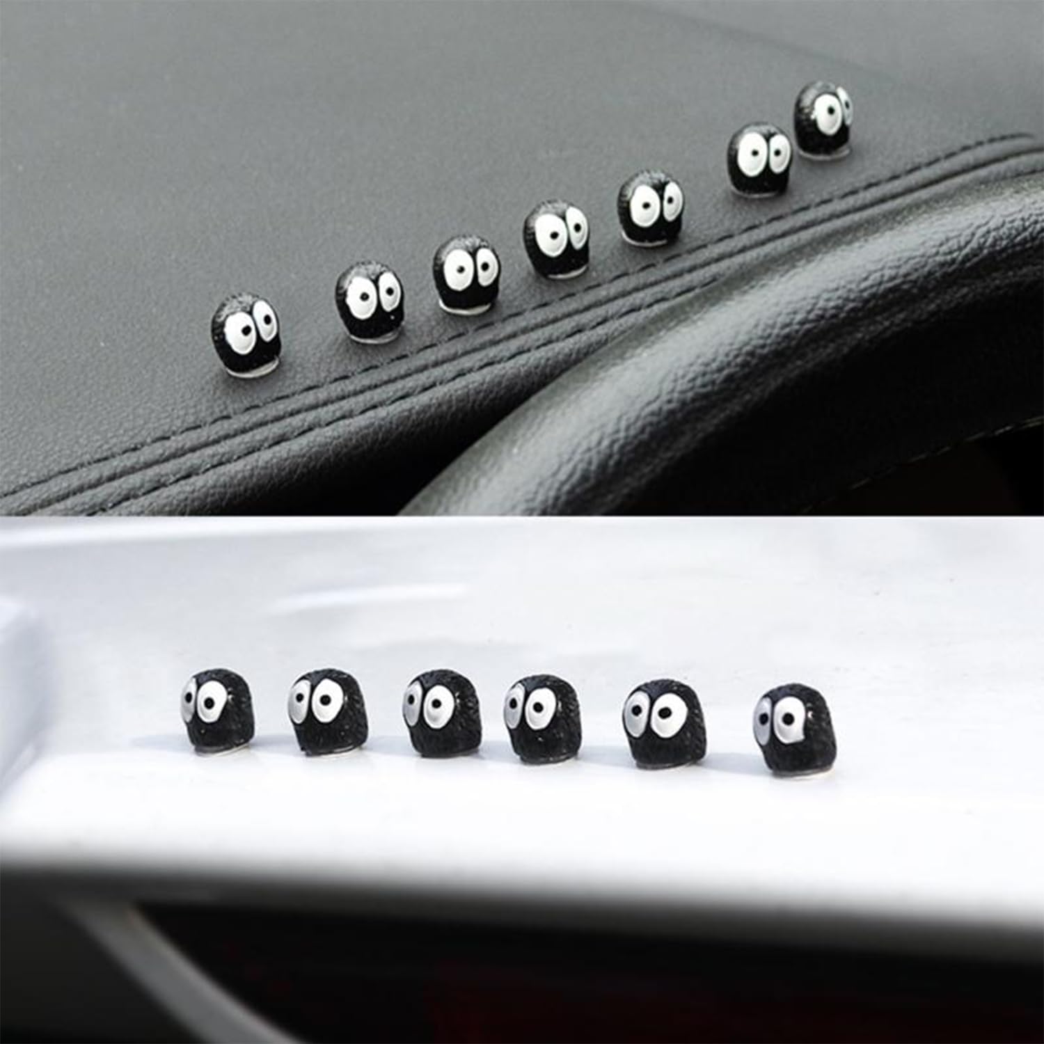 Adorable Soot Sprites Car Mirror Charms - 25-Piece Set for Rearview Mirror & Dashboard Decor, Cute Car Accessories & Funny Gifts for Anime Fans | Perfect for Ghibli Lovers' Vehicle Personalization