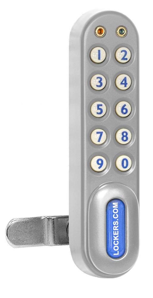 Salsbury Industries 33390SLV Electronic Lock for Wood Locker Doors - Factory Installed, Silver Finish | Secure Storage for Schools, Gyms & Offices