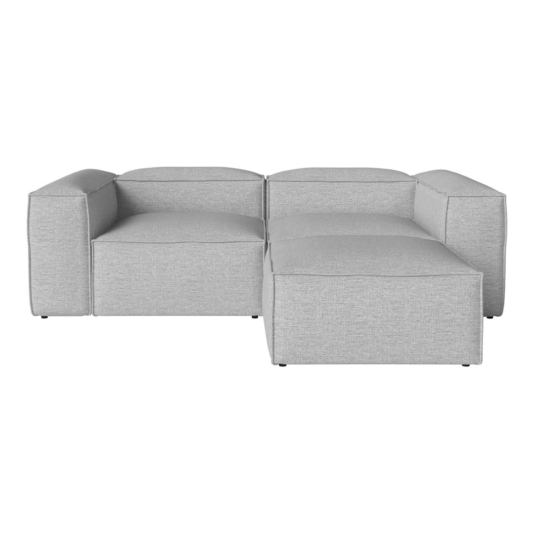 Cosima 2-Seater Small Sofa with Pouf - Compact Loveseat for Small Living Rooms, Apartments & Cozy Spaces
