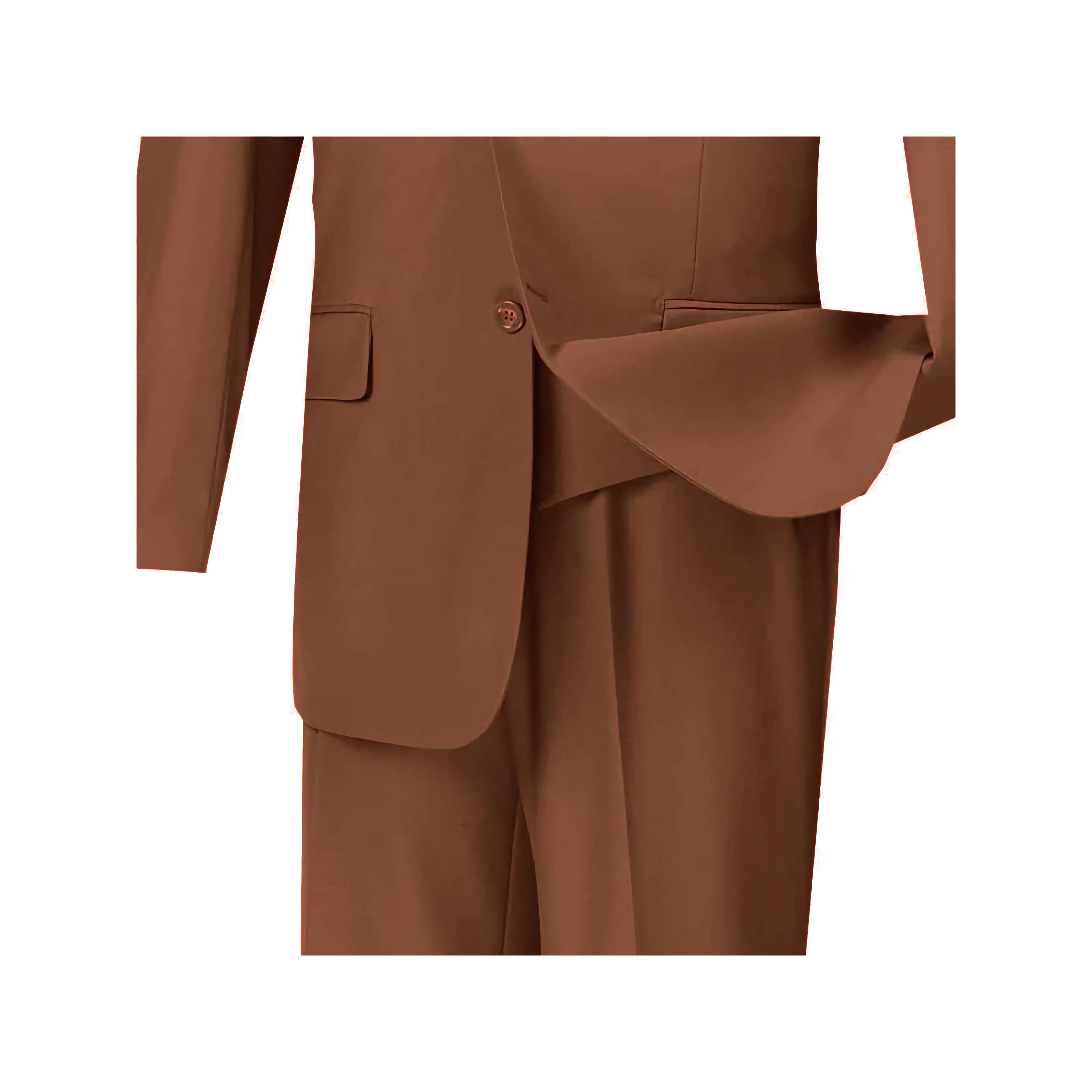 Men's Regular Fit 3-Piece Suit with 2-Button Jacket in Cognac Brown - Perfect for Weddings, Business Meetings & Formal Events