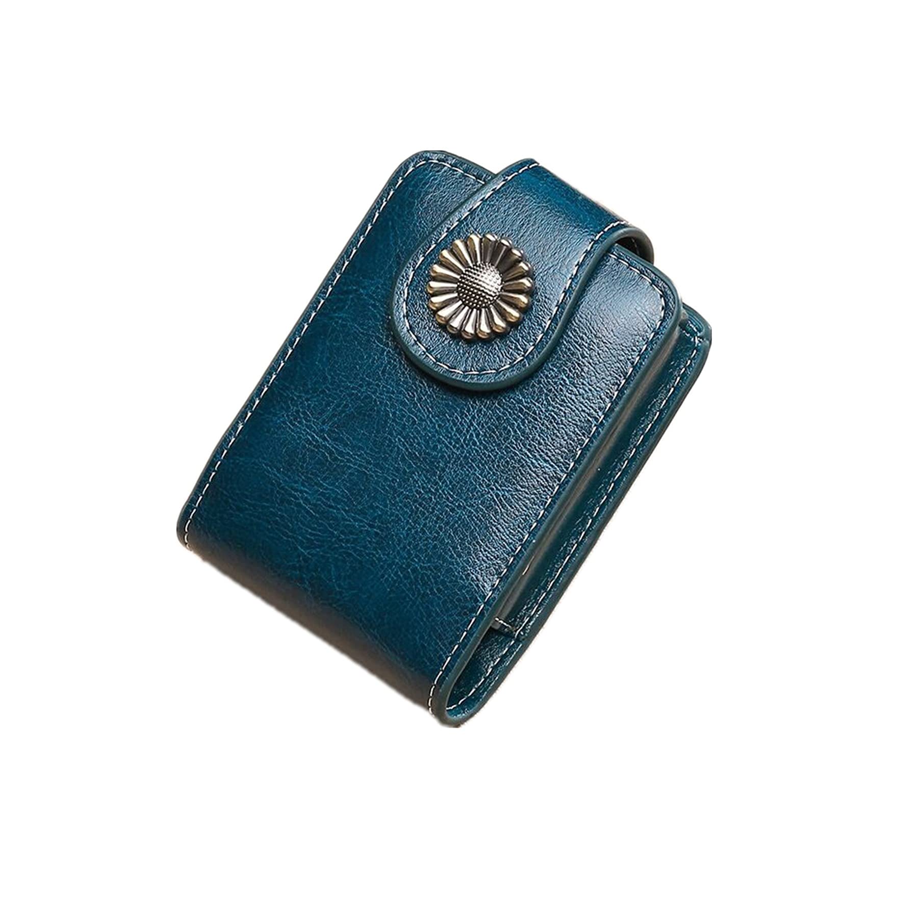Classic Elegant Lipstick Holder with Mirror - Compact Travel Makeup Case for Purse, Holds 2 Lipsticks or Lip Gloss (Peacock Blue) | Perfect for On-the-Go Touchups & Cosmetic Organization