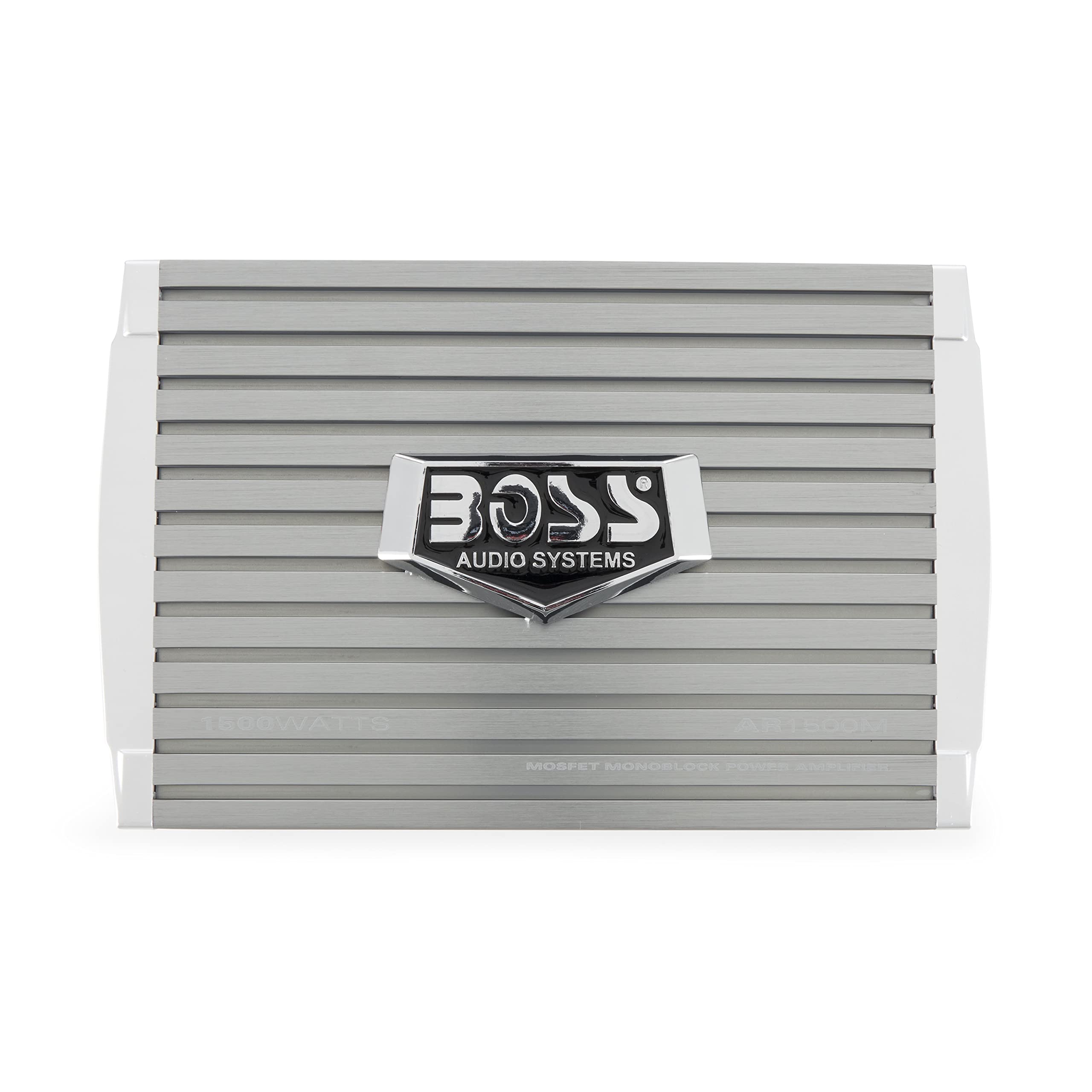 Boss Audio AR1500M 1500 Watt Mono A/B MOSFET Power Car Amplifier with Remote Control - 4 Pack for Enhanced Car Audio System and Bass Boost in Vehicles, Trucks, SUVs