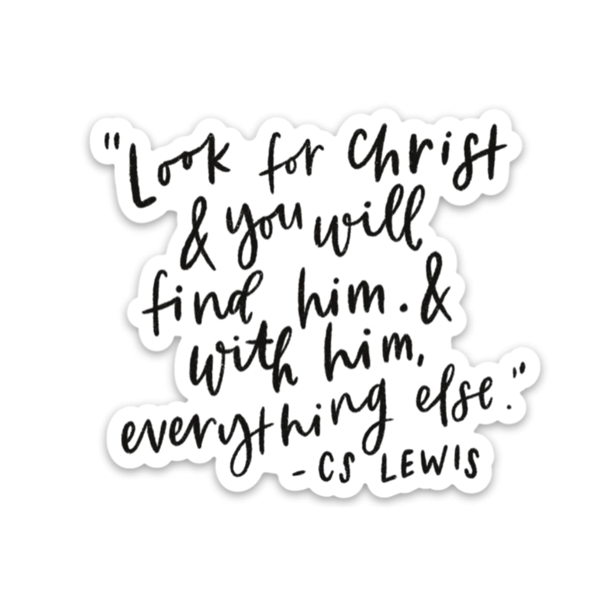 Bible Journaling Stickers - Inspirational CS Lewis Quote Decals for Christian Faith & Religious Devotion | Perfect for Bible Study, Prayer Journals & Spiritual Gifts