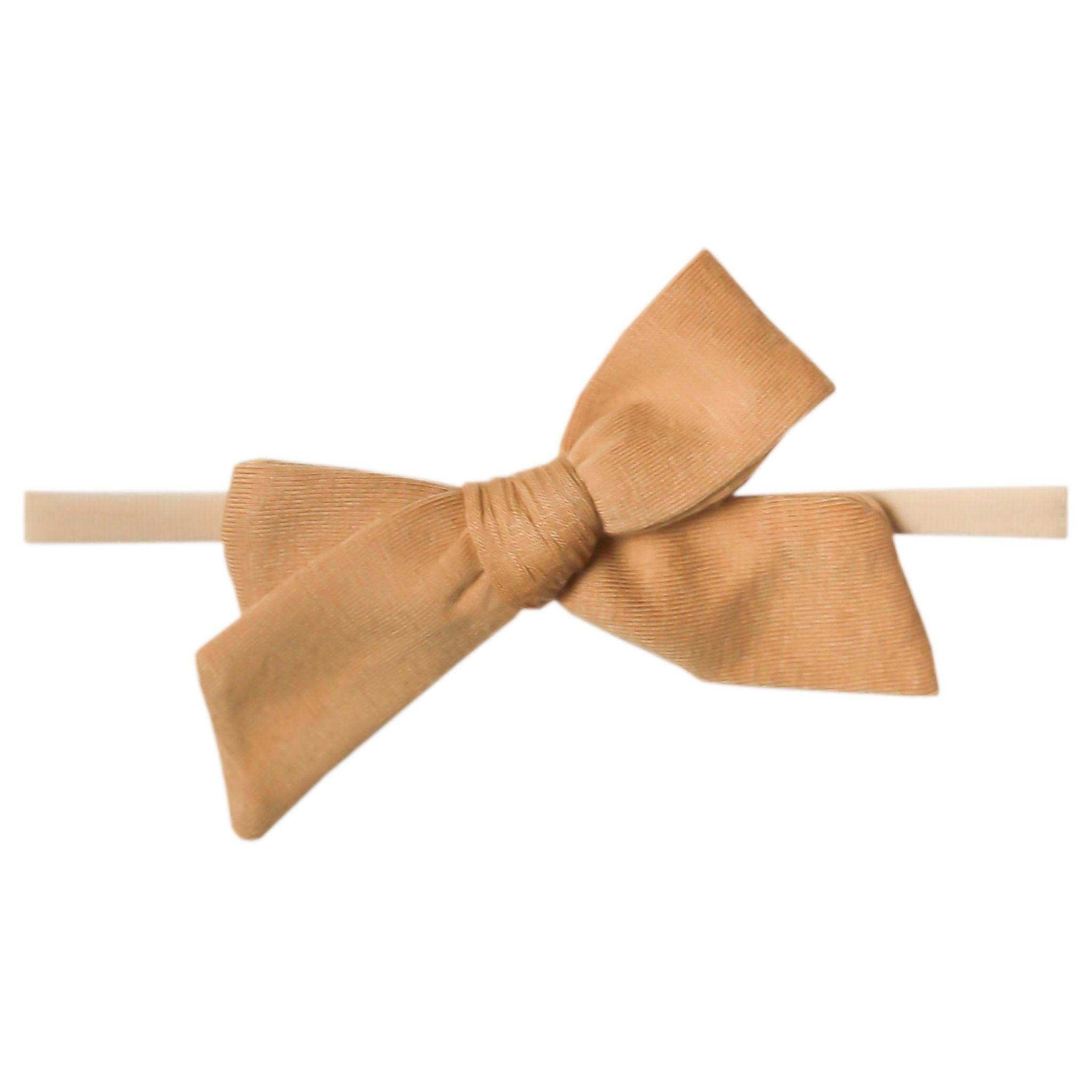 Classic Baby Hair Bow Headband for Girls - Elegant Dune Color - Perfect for Newborn, Toddler, and Kids' Outfits, Photo Shoots, and Special Occasions