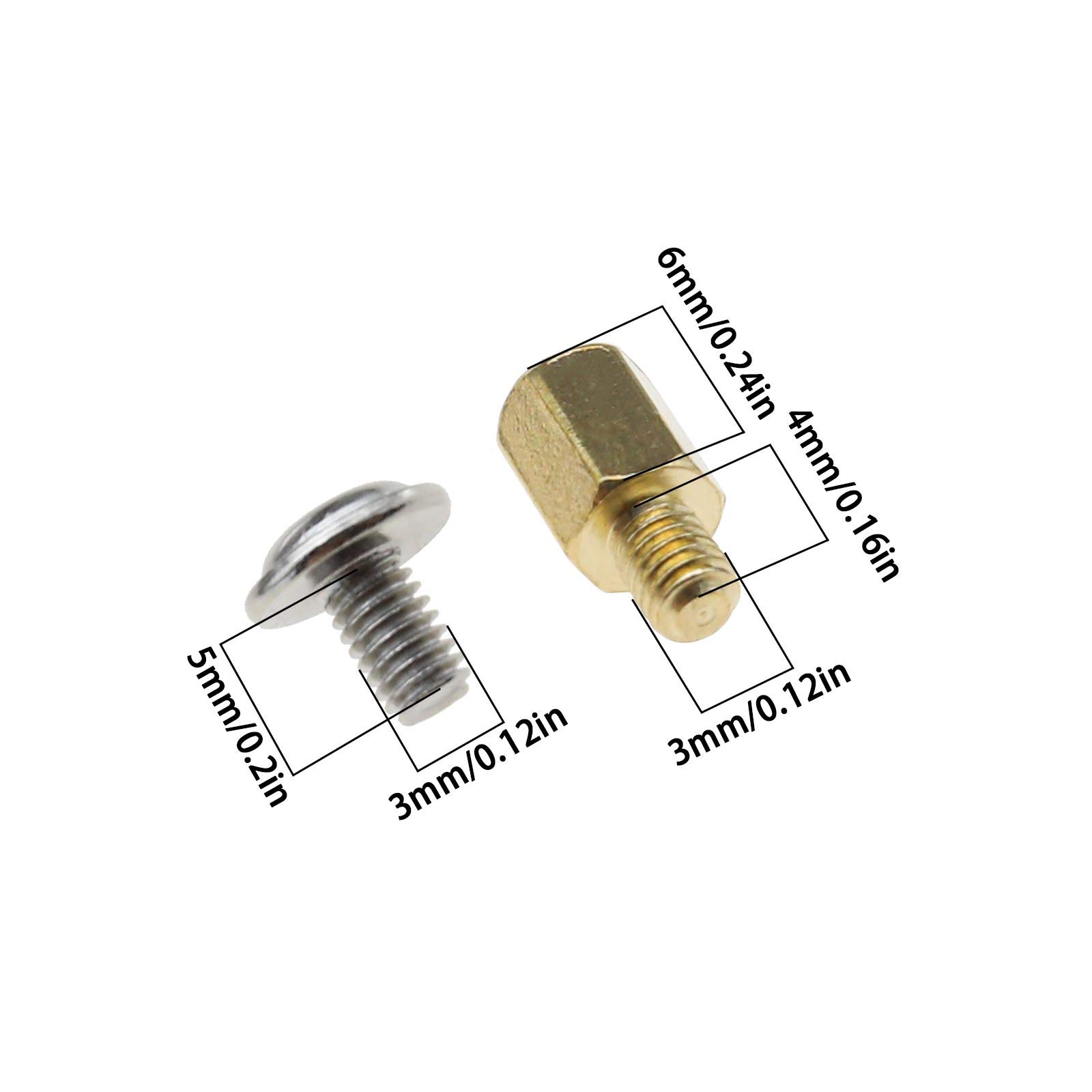 Premium M3x6x4mm Brass Standoffs & M3x5mm Screws Kit with Screwdriver - Computer Case Motherboard & Hard Drive Installation Accessories for PC Builders and Tech Enthusiasts - Perfect for DIY Computer Assembly, Upgrades and Repairs