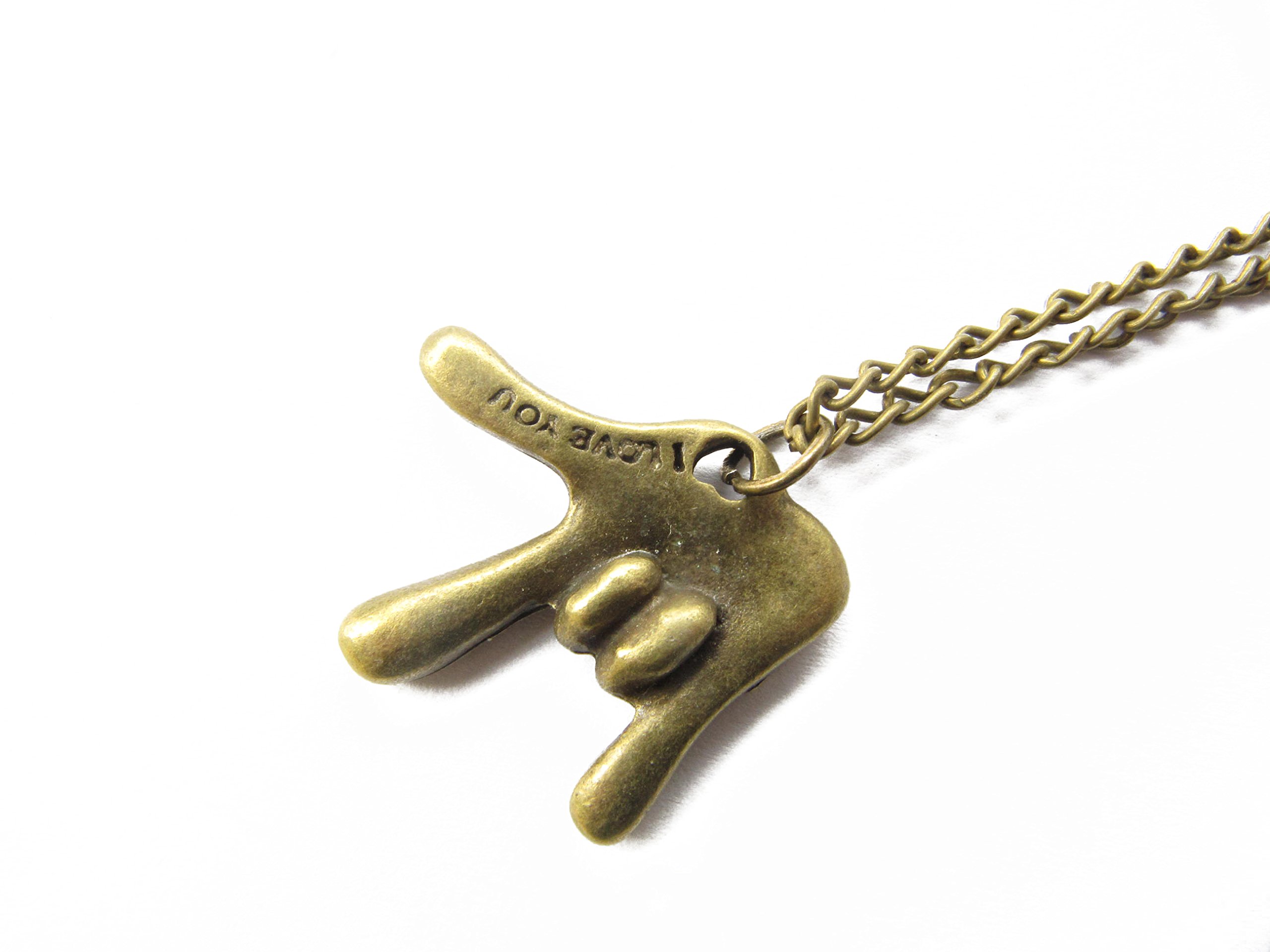 I Love You Sign Language Necklace - ASL Jewelry with Love Symbol Charm for Couples, Best Friend Gifts & Special Occasions