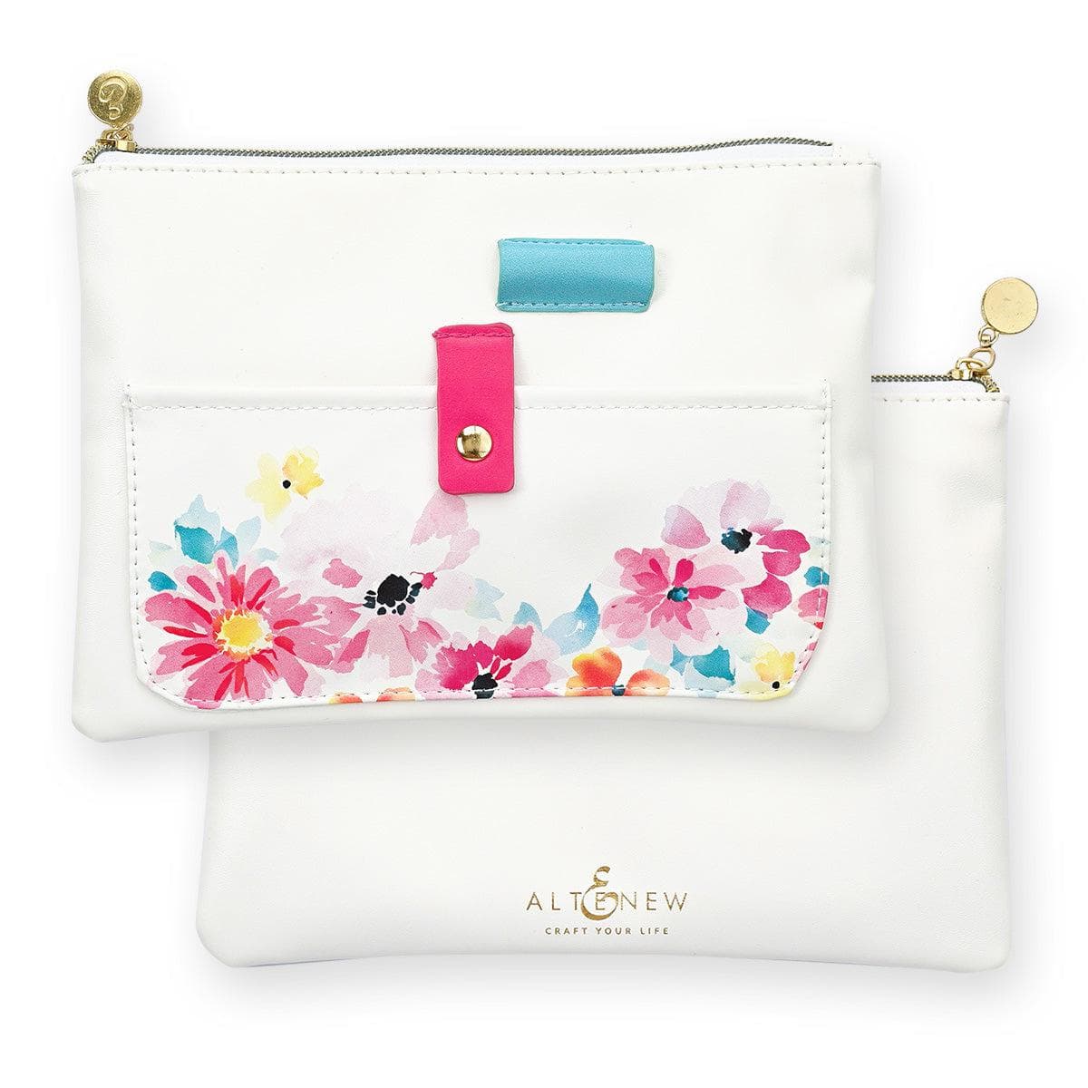 Watercolor Dream Pocket Zipper Pouch - 9.25 x 6.5 Inches (235 x 165mm) - Perfect for Art Supplies, Makeup & Travel Essentials Organization