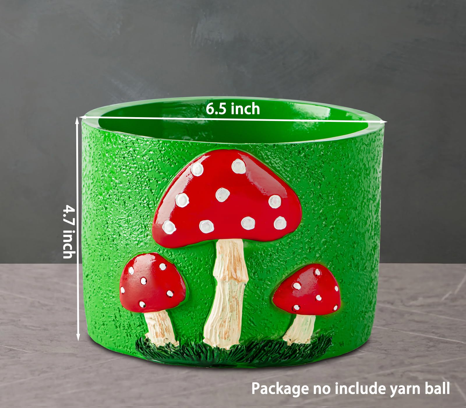 Organic Mushroom Yarn Bowl - Eco-Friendly Crochet & Knitting Accessory with Non-Slip Base - Perfect for Crafting, Home Decor, and Gift Giving