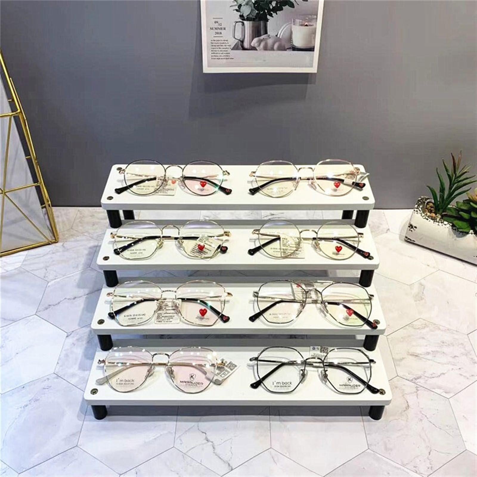 Premium Eyeglass & Sunglasses Display Stand - Optical Store Countertop Rack for Glasses & Sunglasses - Perfect for Retail Shop Window Decoration & Eyewear Showcase