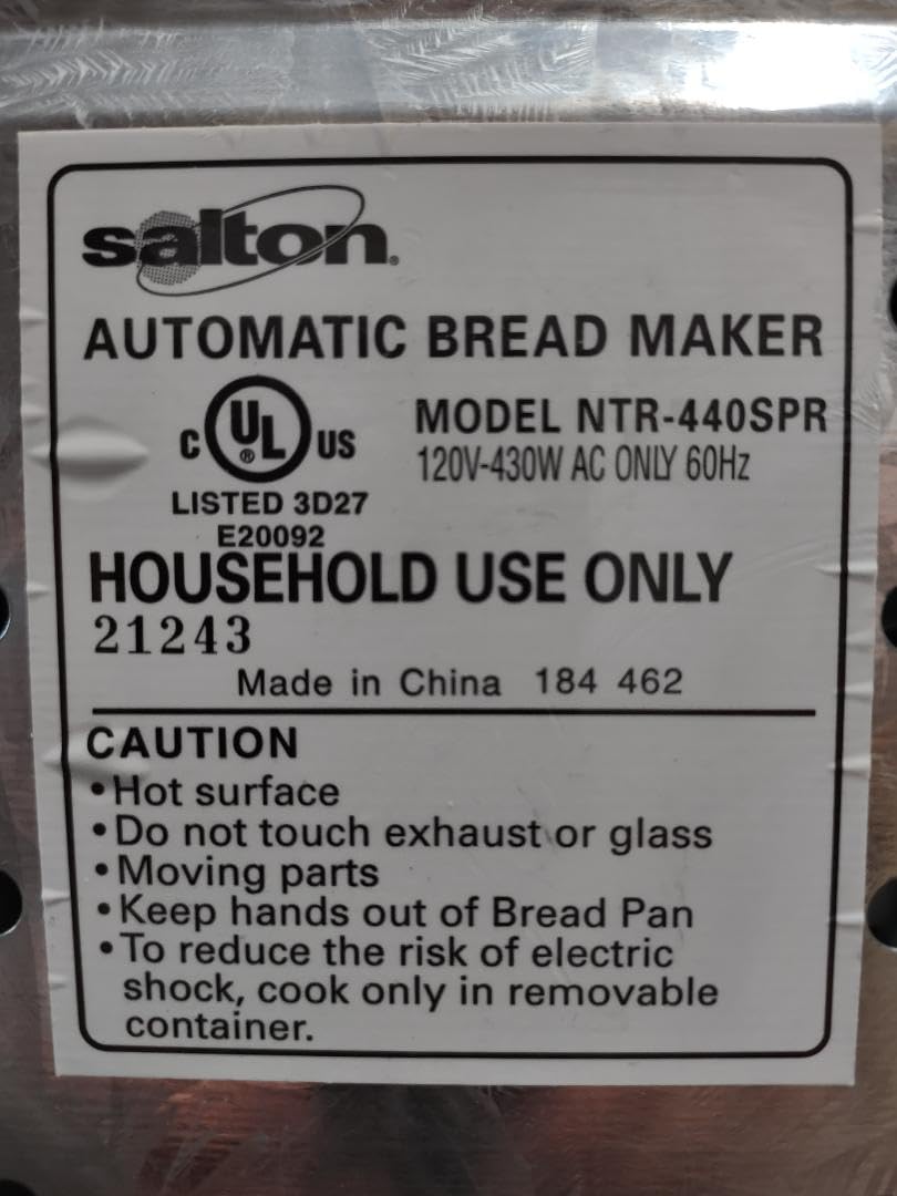 Salton NTR-440SPR Bread Maker Replacement Paddle - Compatible with Nutritionist Bread Machine, Perfect for Homemade Bread Baking & Dough Kneading
