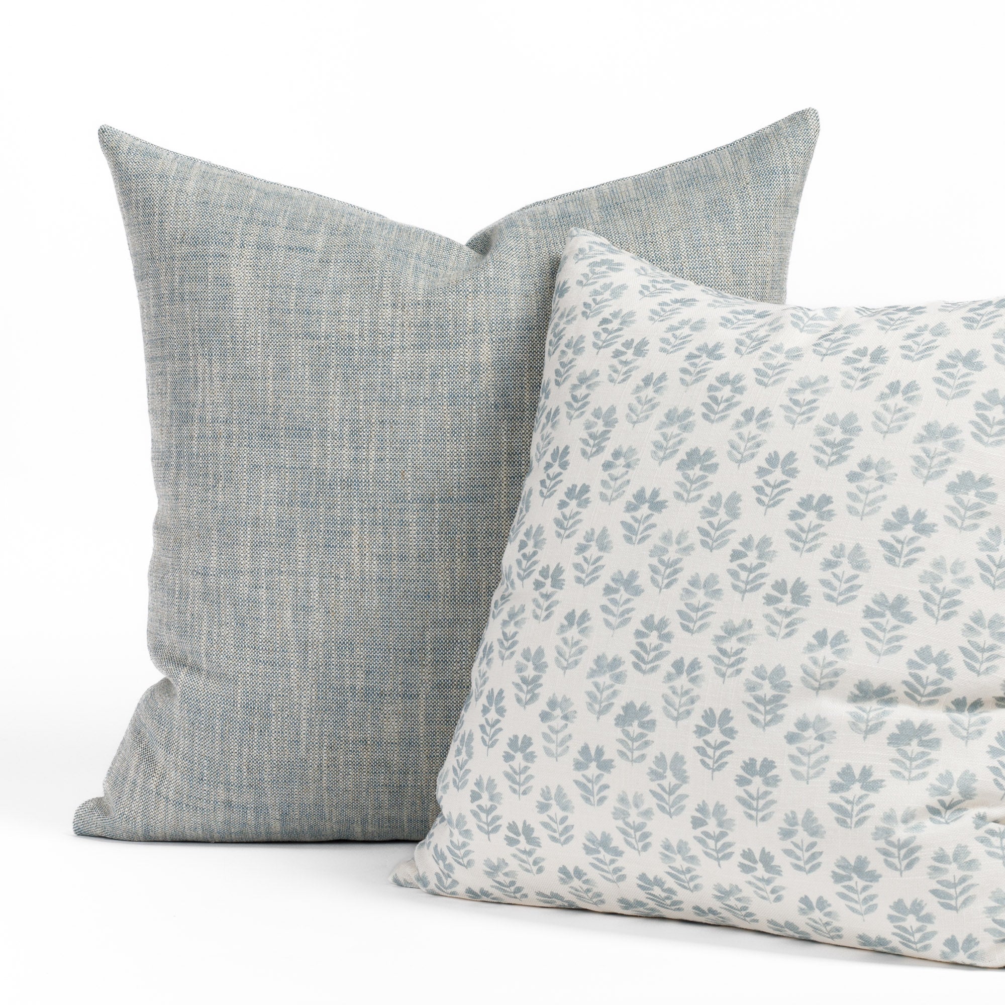 22x22 Brussels Throw Pillow Cover - Sky Blue Decorative Cushion for Sofa, Bed & Home Decor