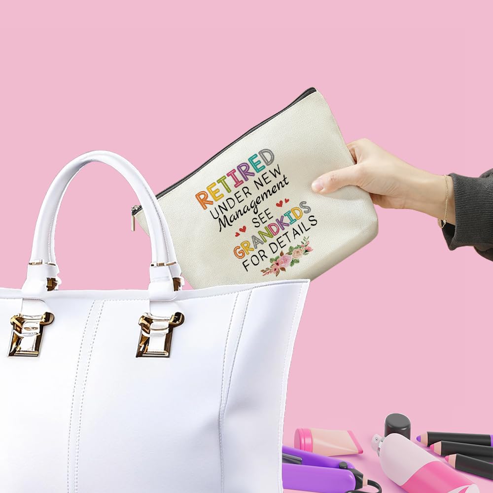 Retirement Gifts for Women - Inspirational Makeup Bag, Cosmetic Bag for Coworker Leaving, Retirees, Grandma, Mom - Perfect for Mother's Day, Christmas, Birthday, and Retirement Celebrations