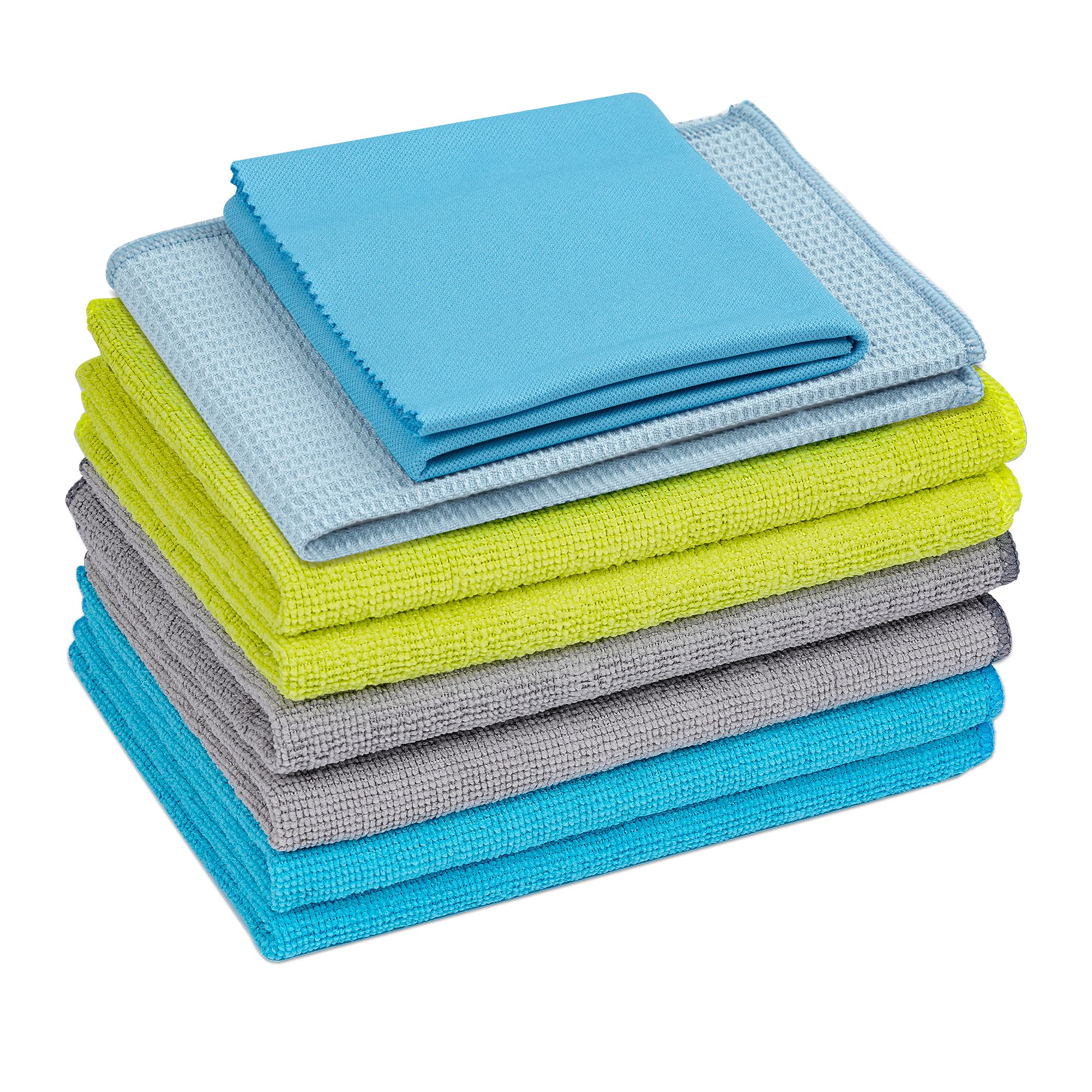 Premium Microfiber Window Cleaning Cloths - 8 Pack Ultra Soft, Super Absorbent & Lint-Free Glass Cleaning Towels for Streak-Free Shine - Perfect for Home, Kitchen, Car Windows & Mirrors | Ideal for Daily Cleaning, Auto Detailing & Household Maintenance
