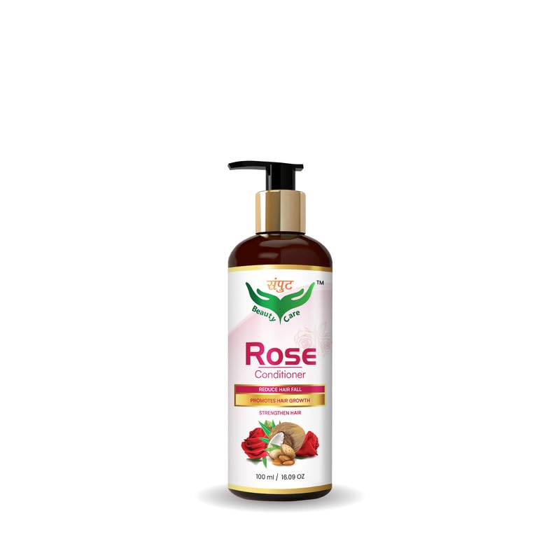 Organic Rose Hair Conditioner for Oily Scalp - Promotes Hair Growth & Strengthens Hair - Ideal for Daily Use & Damaged Hair Care