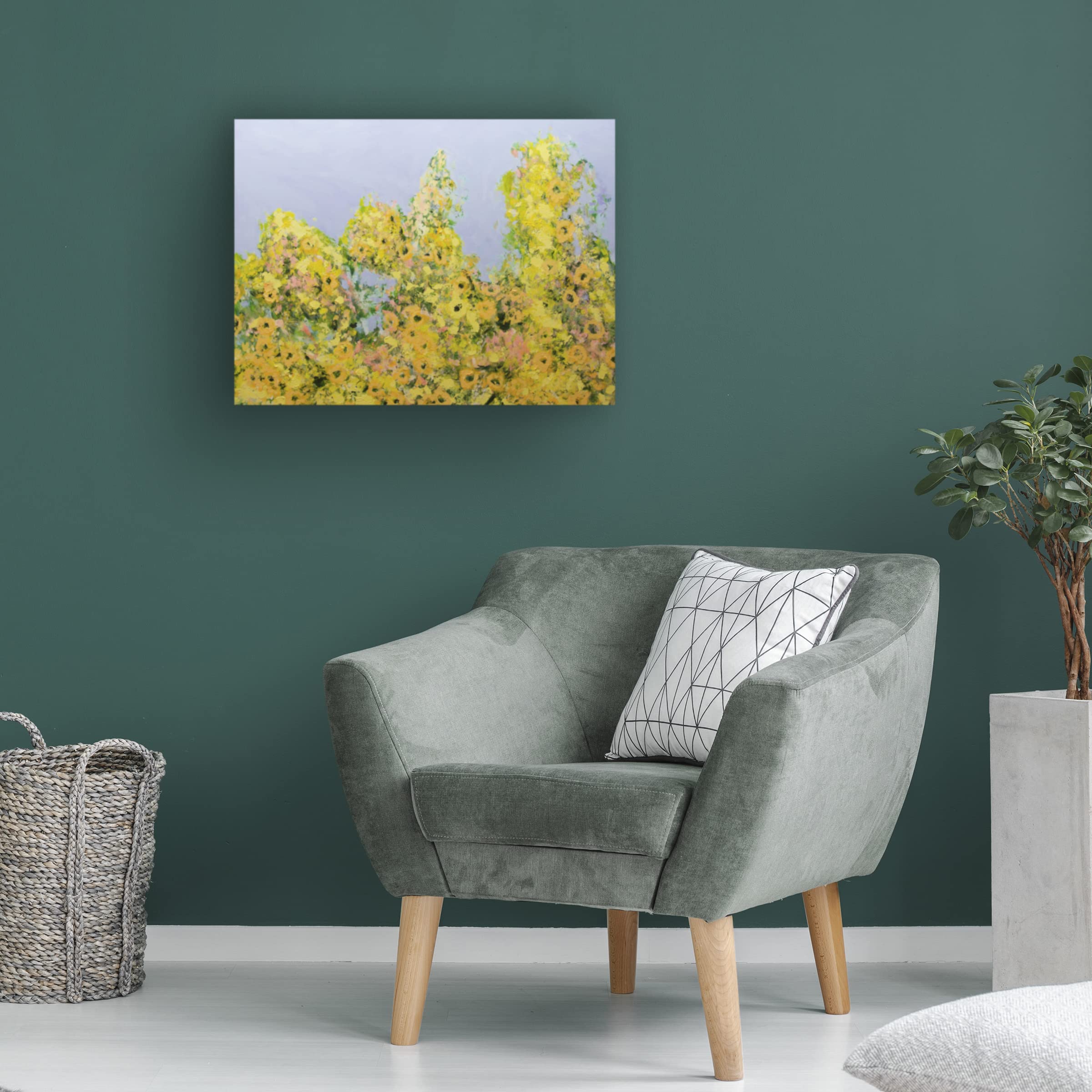 Trademark Fine Art 'Clinging Vines' Canvas Wall Art by Allan Friedlander - Nature Inspired Botanical Painting for Living Room, Bedroom & Office Decor