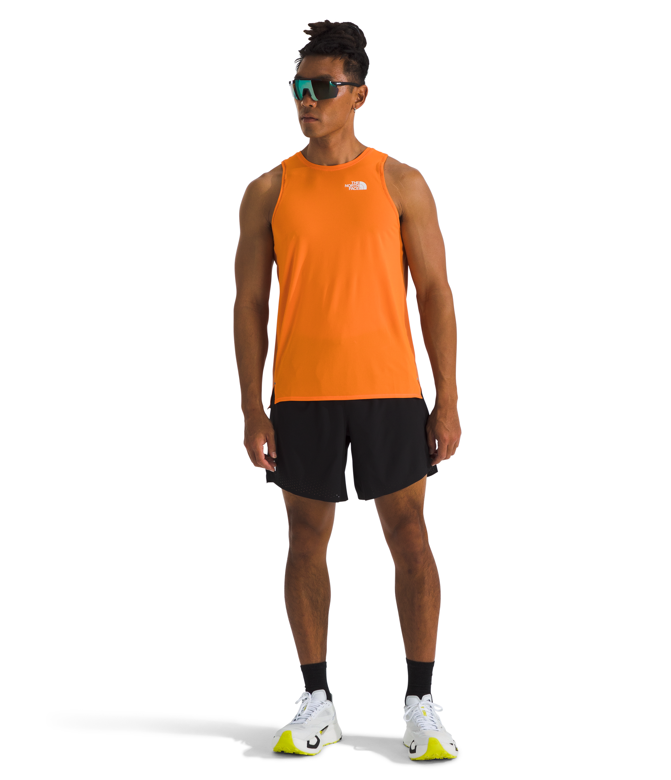 Men's Summit High Trail Tank Top - Breathable Quick-Dry Performance Shirt for Hiking & Running (Digital Orange/Iron Bronze) - Ideal for Outdoor Adventures & Gym Workouts
