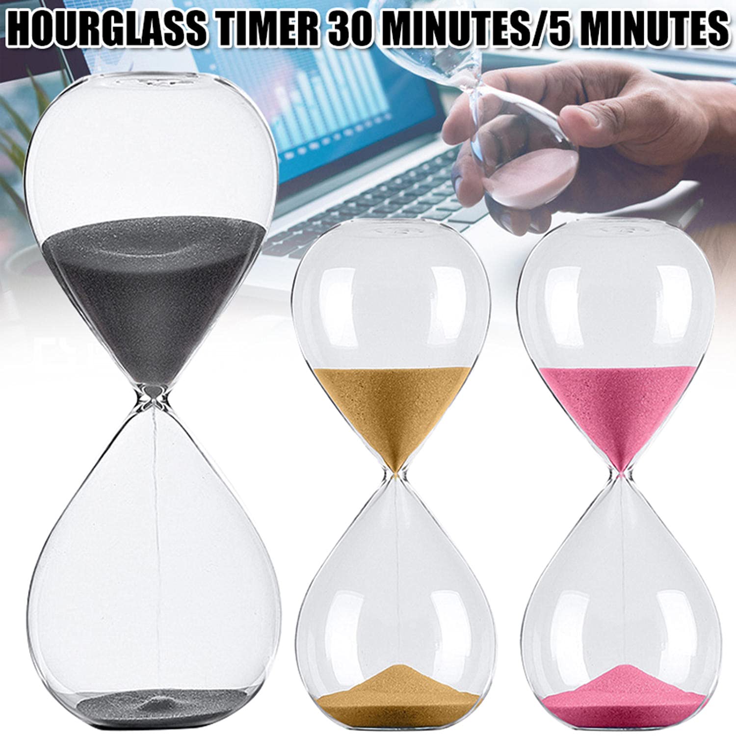 5 Minute Hourglass Sand Timer - Productivity Tool for Focus, Goal Achievement & Efficient Time Management | Perfect for Work, Study, Meditation & Task Tracking