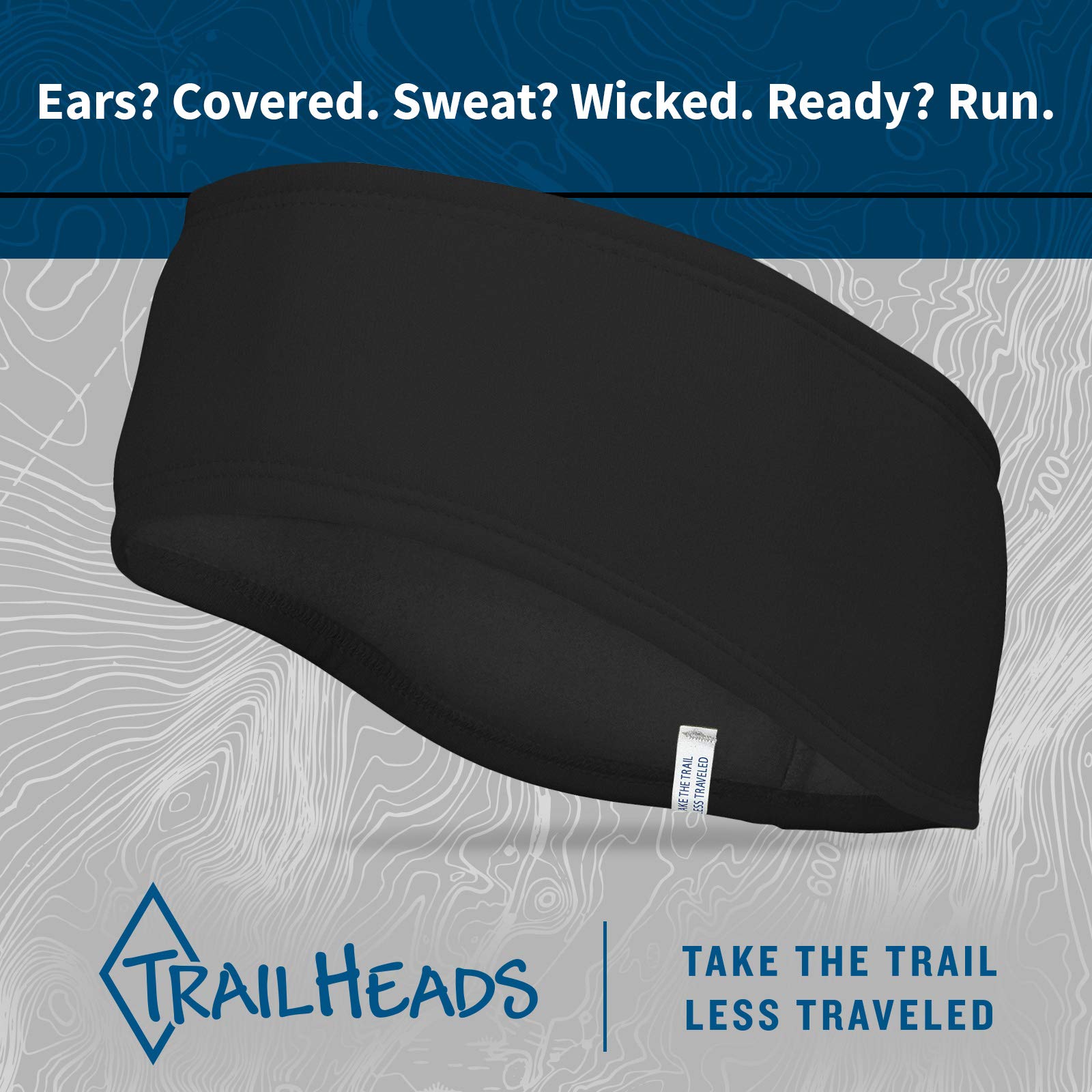 TrailHeads Tempo Running Headband for Women & Men - Ear Protection & Moisture Wicking Sweatband for Winter, Workouts & Outdoor Activities | Non-Slip Fitness Headwear for Jogging, Hiking & Cold Weather