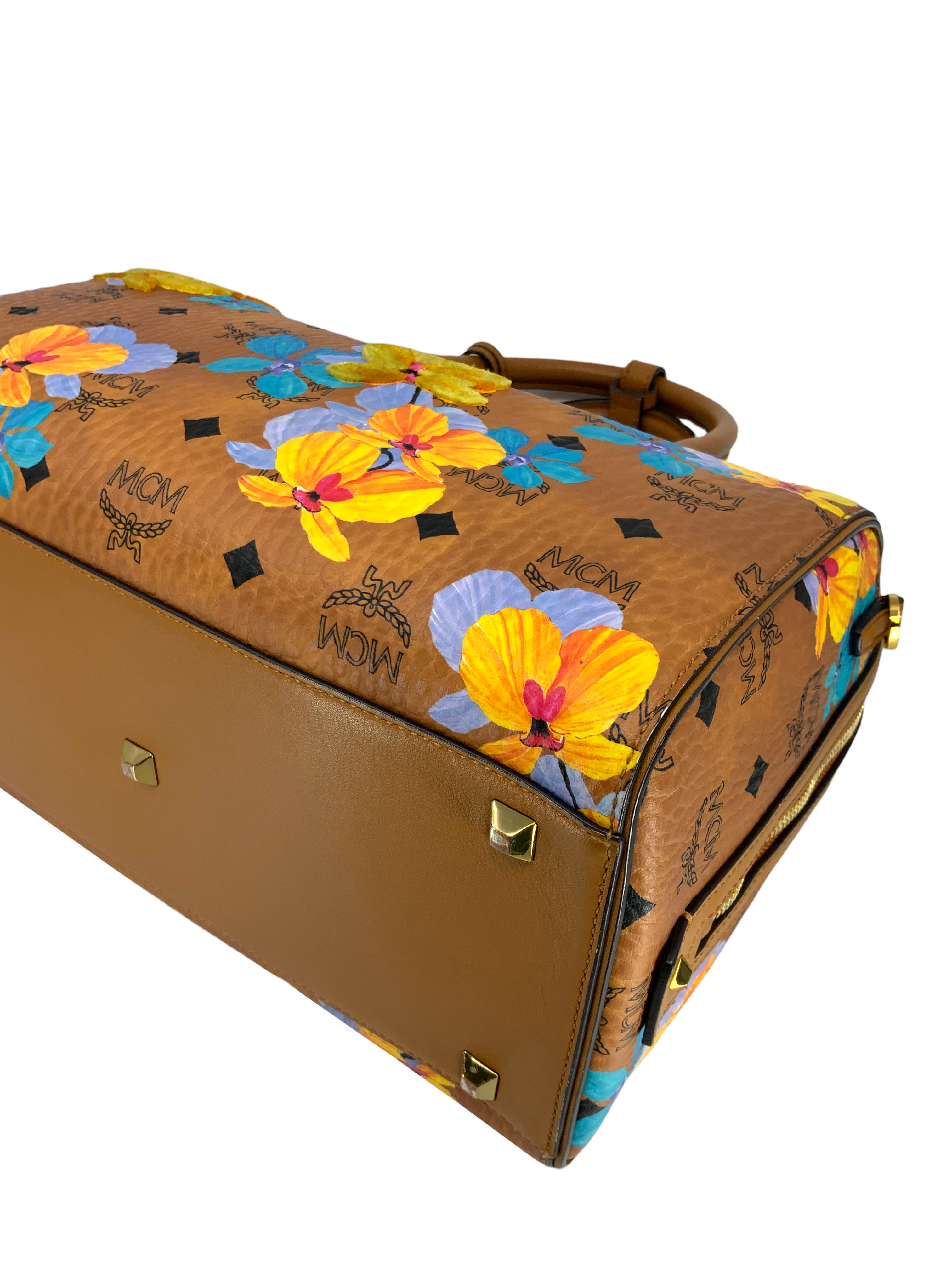 MCM Boston Coated Canvas Bowler Bag for Women | Stylish Designer Handbag | Perfect for Work, Travel & Everyday Use