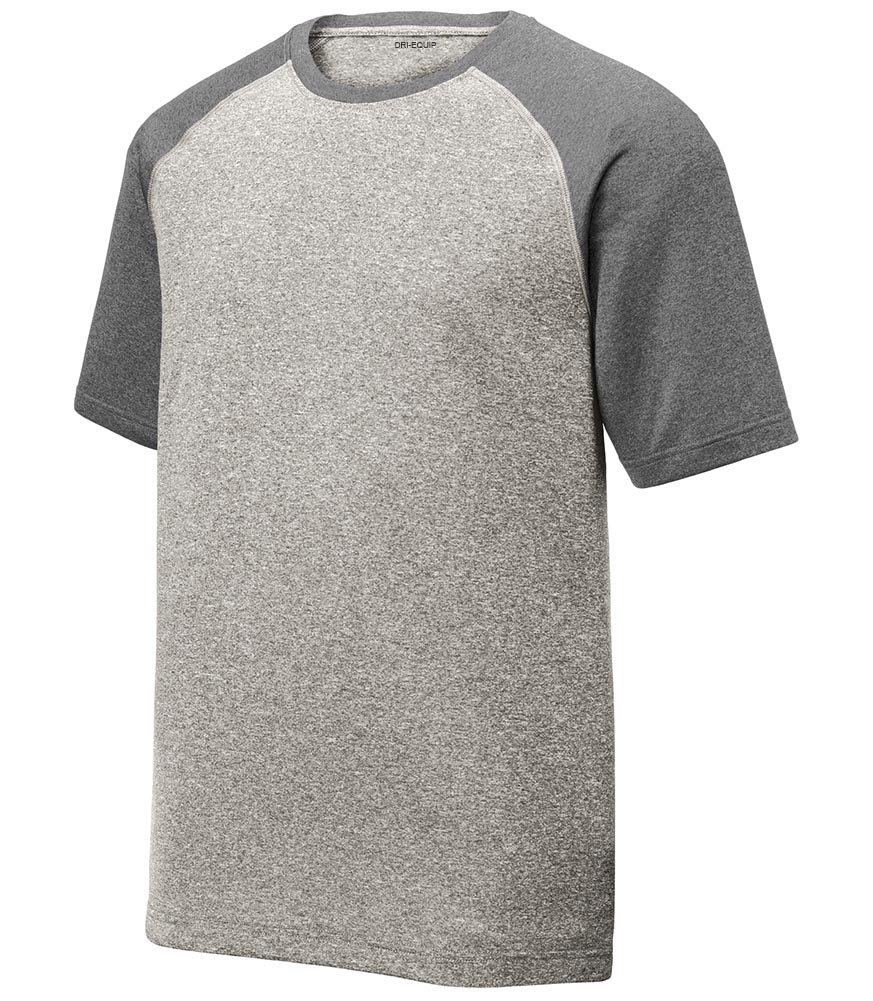 DRIEQUIP Moisture Wicking Dual Heather Athletic Shirts for Men & Women - Breathable Workout Tops - Sizes XS-4XL - Perfect for Gym, Running & Yoga