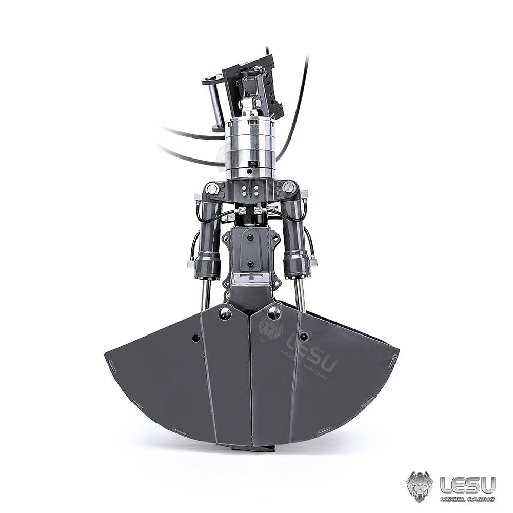 1/14 Scale Metal Clamshell Bucket for RC Hydraulic Excavator Models - DIY Accessory Compatible with LESU ET35, B0006, AC360, ET30H, R945, SK500, 374F - Perfect for Construction Simulation and RC Digging Projects