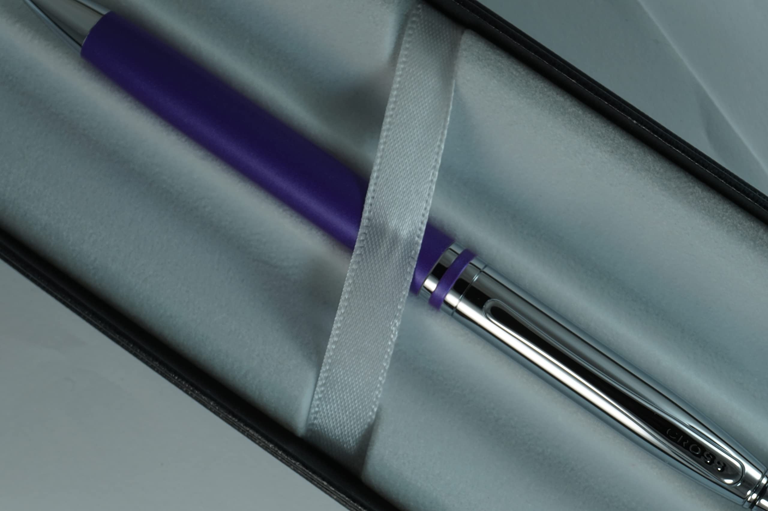 Cross Limited Collection Classic Avitar Matte Purple Fountain Pen with Polished Chrome Accents & Matching Signature Mid Ring - Medium Point Luxury Writing Gift for Professionals, Graduates & Special Occasions