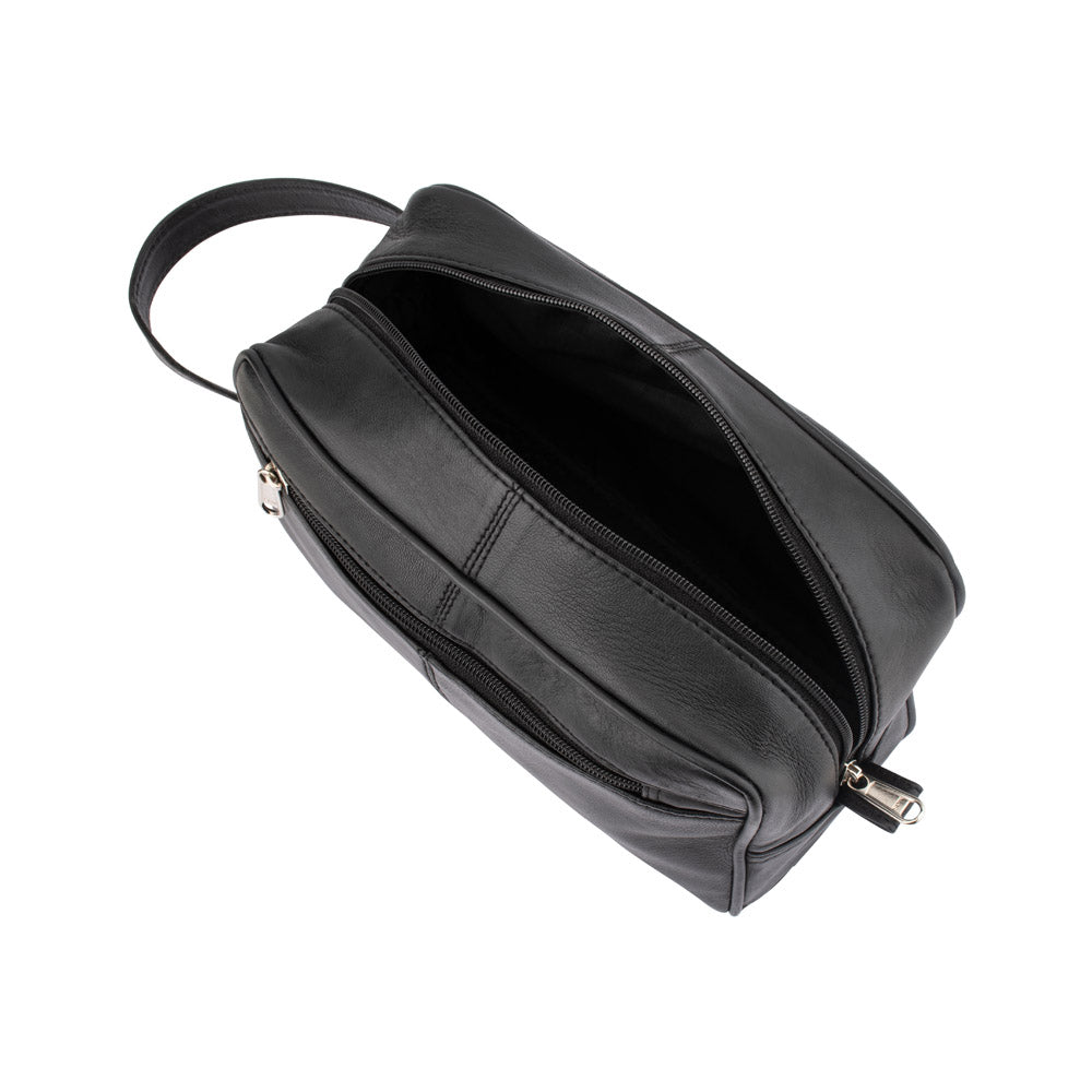 Premium Single Zip Toiletry Bag BB 587 - Waterproof Travel Cosmetic Organizer for Women & Men - Perfect for Gym, Vacation, and Business Trips (Black)