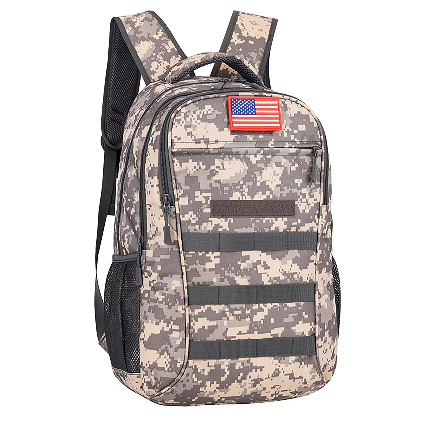 2022 Upgraded Camo Military Backpack for Teen Boys - Tactical School Bookbag with USB Charging Port | Perfect for Outdoor Hiking, College & Daily Commute