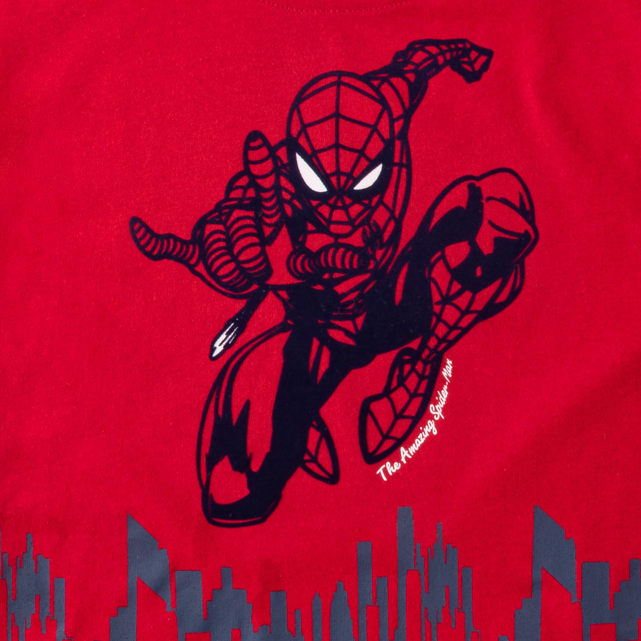 Marvel Spider-Man Boys 4-Piece Mix and Match T-Shirts & Shorts Set for Toddlers - Cool Superhero Outfit for Playtime, Birthday & Daily Wear
