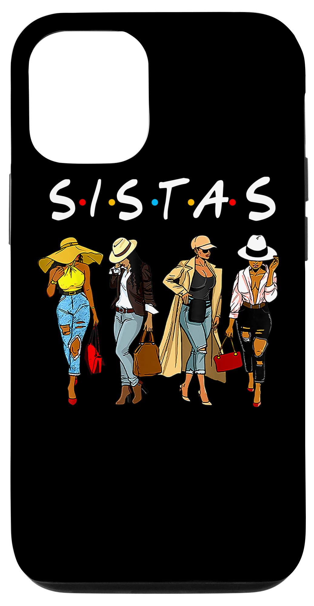 iPhone 12/12 Pro Case - Proud Black Sistas Queen Melanin Afro African American Women Design | Stylish Protective Cover for Daily Use, Work & Social Events