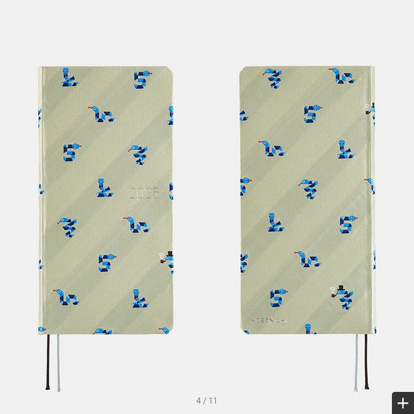Hobonichi Techo 2025 Bow & Tie Snake Toy Weeks Hardcover Planner - Weekly Horizontal Layout, January Start, Monday Start, English Edition - Perfect for Journaling, Scheduling & Productivity Tracking
