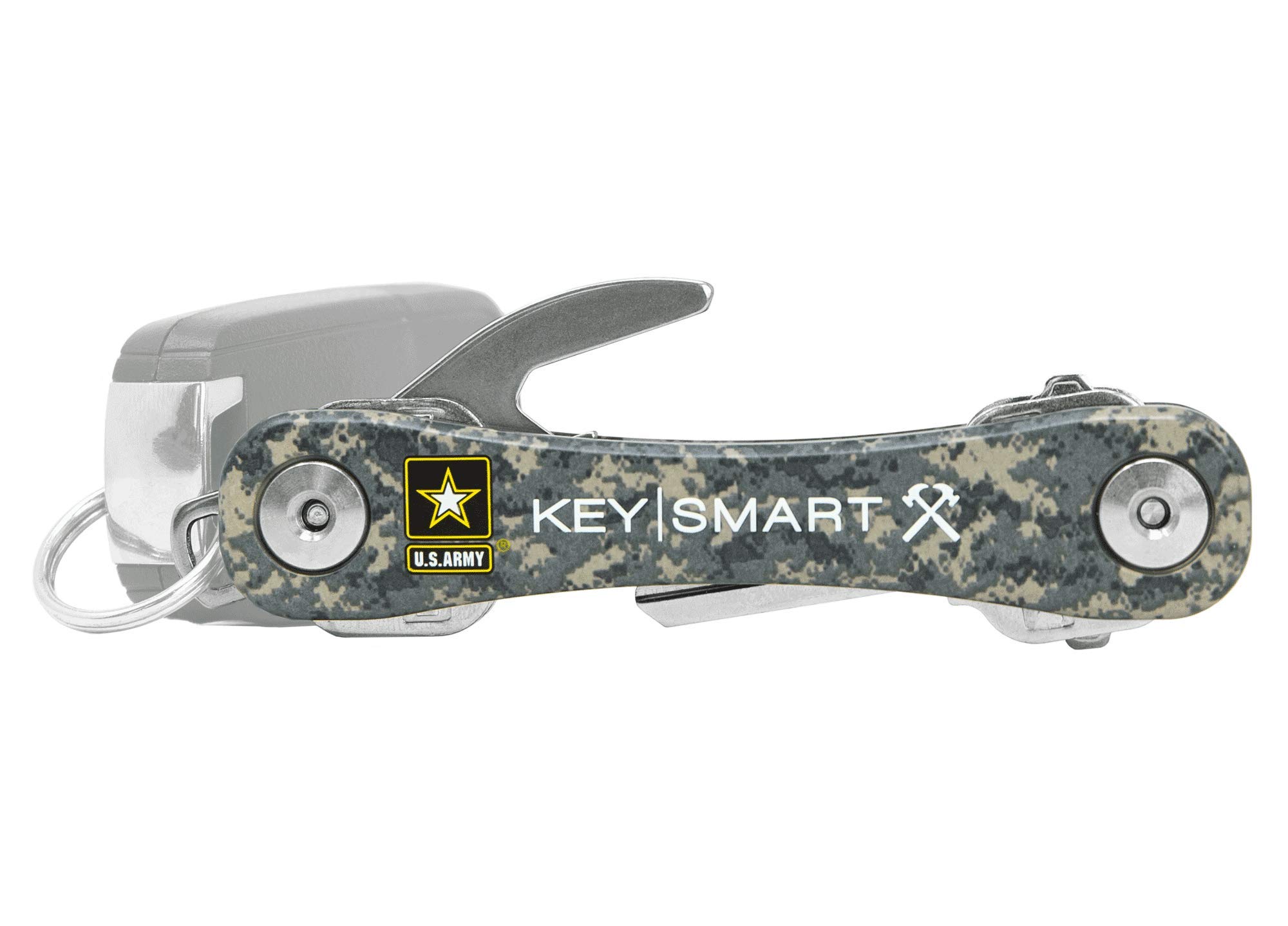 KeySmart Rugged Multi-Tool Key Holder - 14 Keys with Bottle Opener & Clip for Outdoor & Daily Use