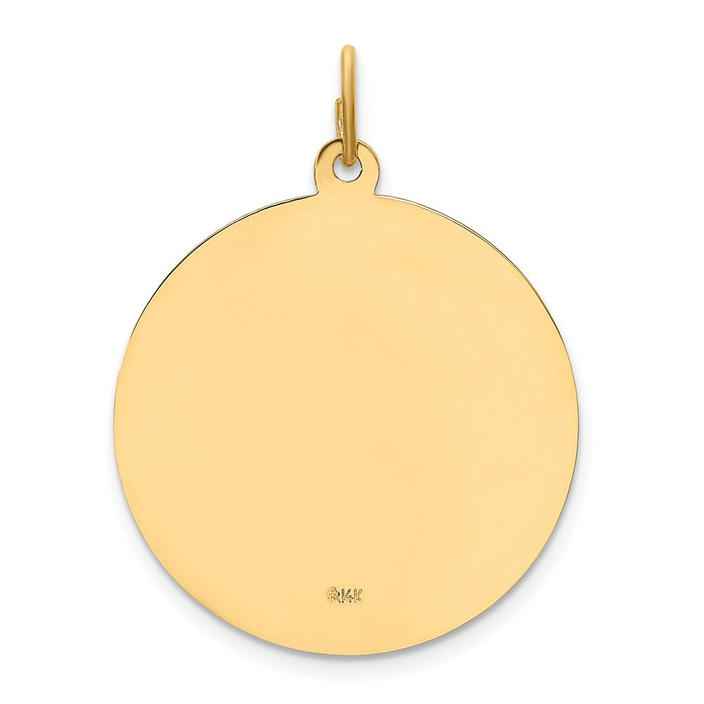 Gold Large Solid Saint Joseph Medal Charm XR1811 - Religious Jewelry for Men & Women - Perfect for Necklaces, Bracelets, and Gifts