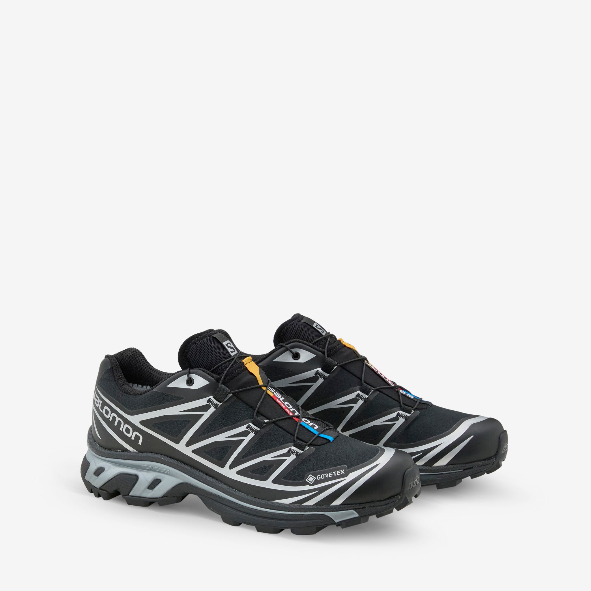XT 6 GTX Black Hiking Shoes for Men & Women - Waterproof Trail Running Sneakers for Outdoor Adventures (Black/Silver) | Perfect for Mountain Climbing, Camping & Backpacking