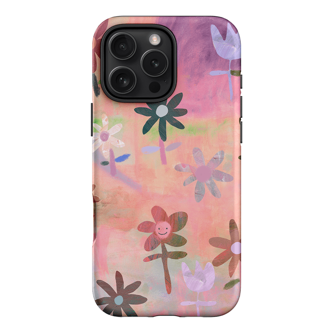 Premium Lazy Daisy Floral Phone Case - Shockproof & Slim Design for iPhone 15/14/13/12/Pro/Max - Perfect for Everyday Use, Travel & Outdoor Activities