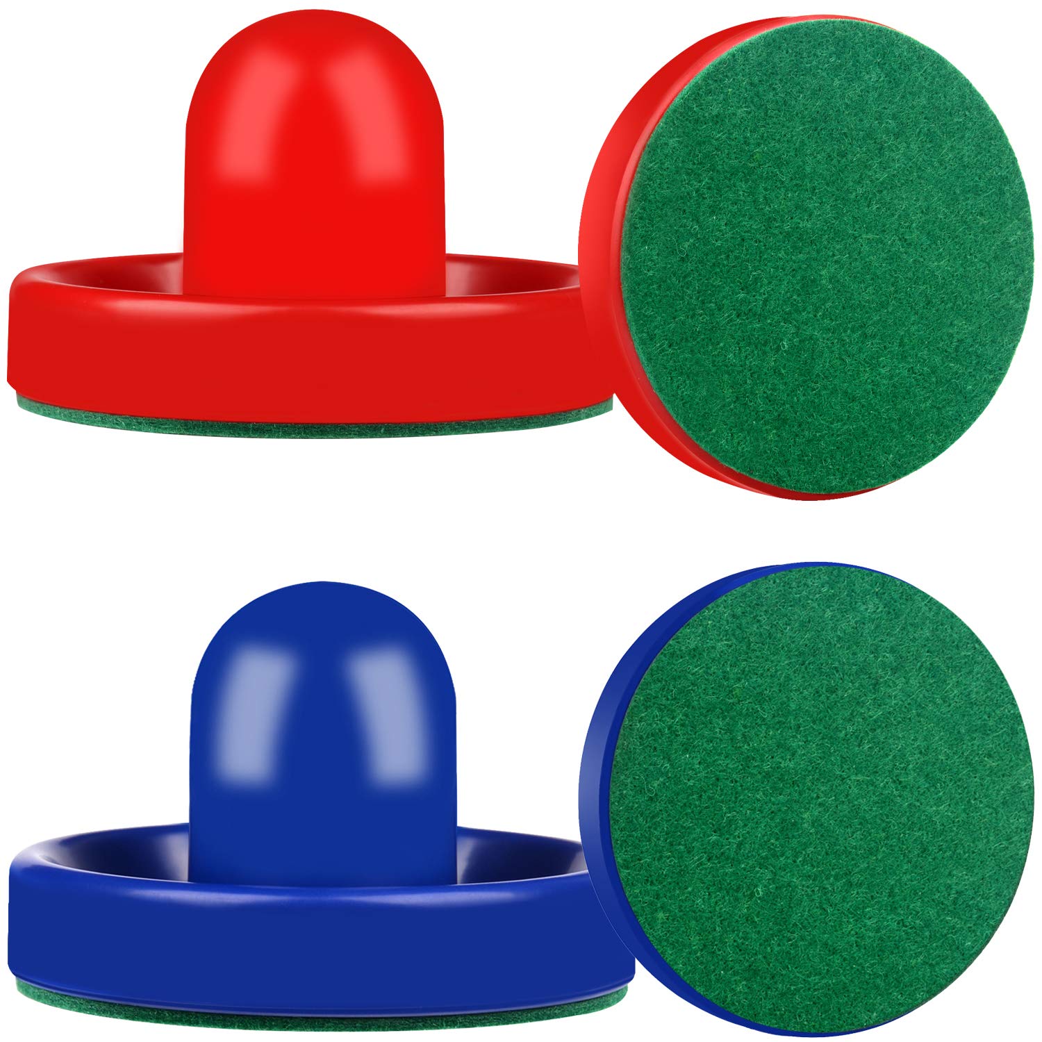 Air Hockey Replacement Set - 4 Strikers & 4 Pucks for Game Tables - Perfect for Home Arcade & Game Rooms