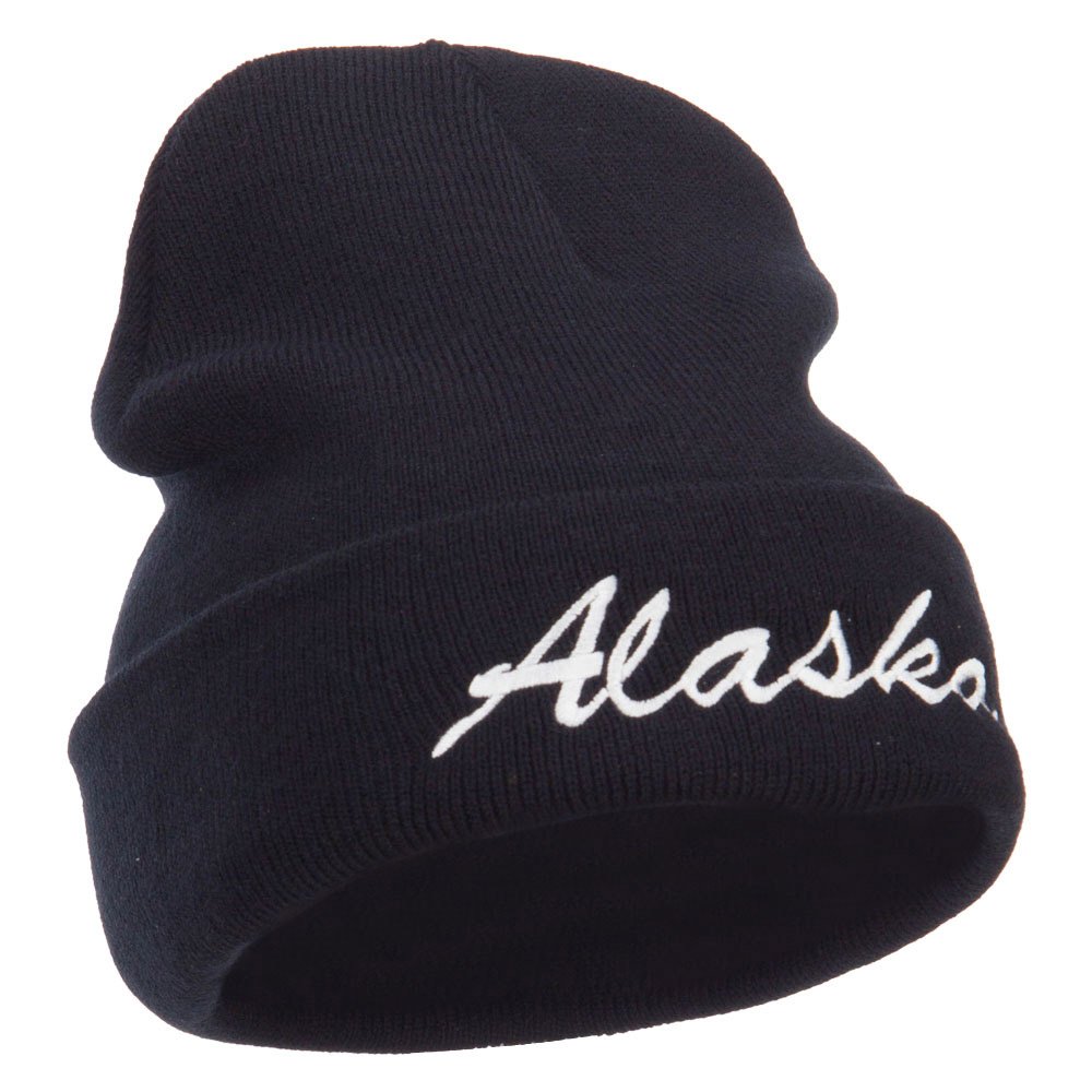 e4Hats.com Alaska Embroidered Cuff Long Knit Beanie - Warm Winter Hat for Men & Women - Perfect for Skiing, Snowboarding & Outdoor Adventures