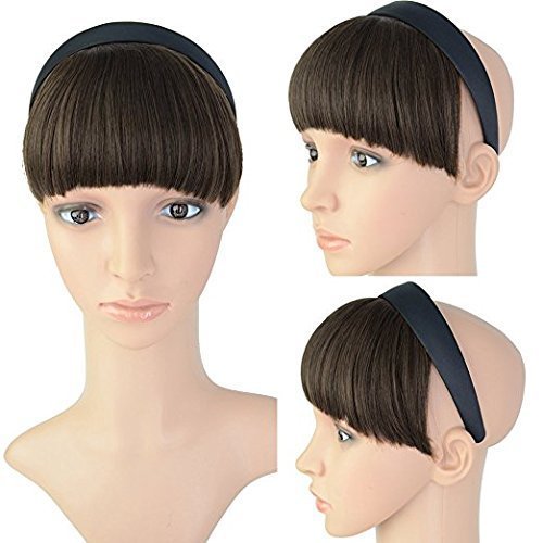 Natural Black Baal Fringe Wig Front Hair Extension for Women - Soft & Realistic Human Hair for Daily Use, Cosplay, Parties & Fashion Styling