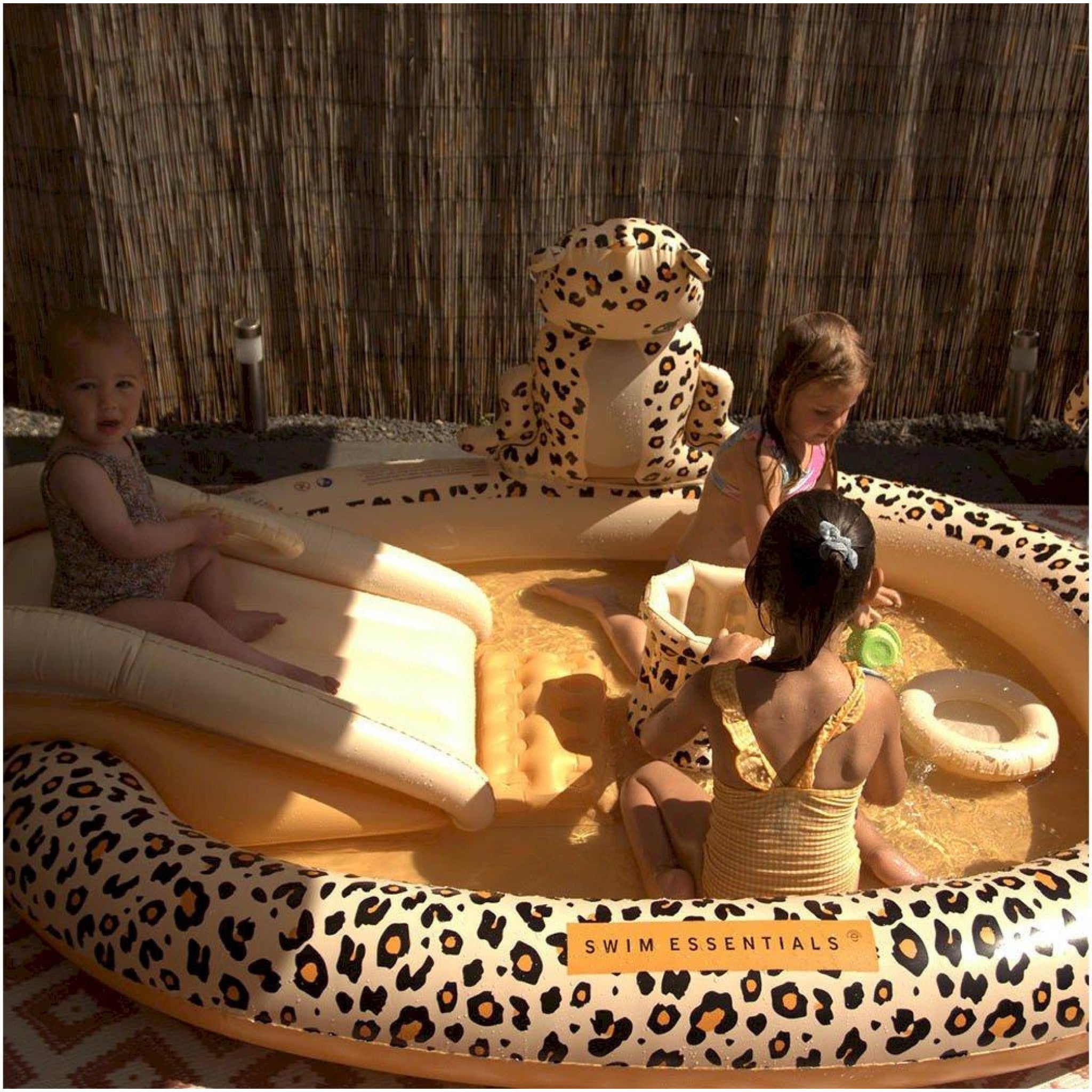 Inflatable Adventure Pool for Kids & Adults - Beige Leopard Print Swimming Pool - Perfect for Backyard, Beach, and Summer Water Play