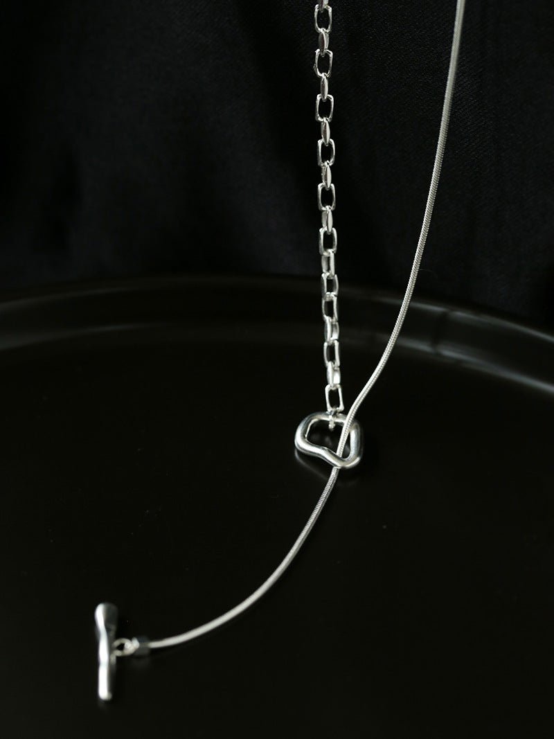 Minimalist Layered OT Clasp Long Necklace in 925 Sterling Silver - Convertible Wear for Women | Elegant Everyday Jewelry & Special Occasion Gift