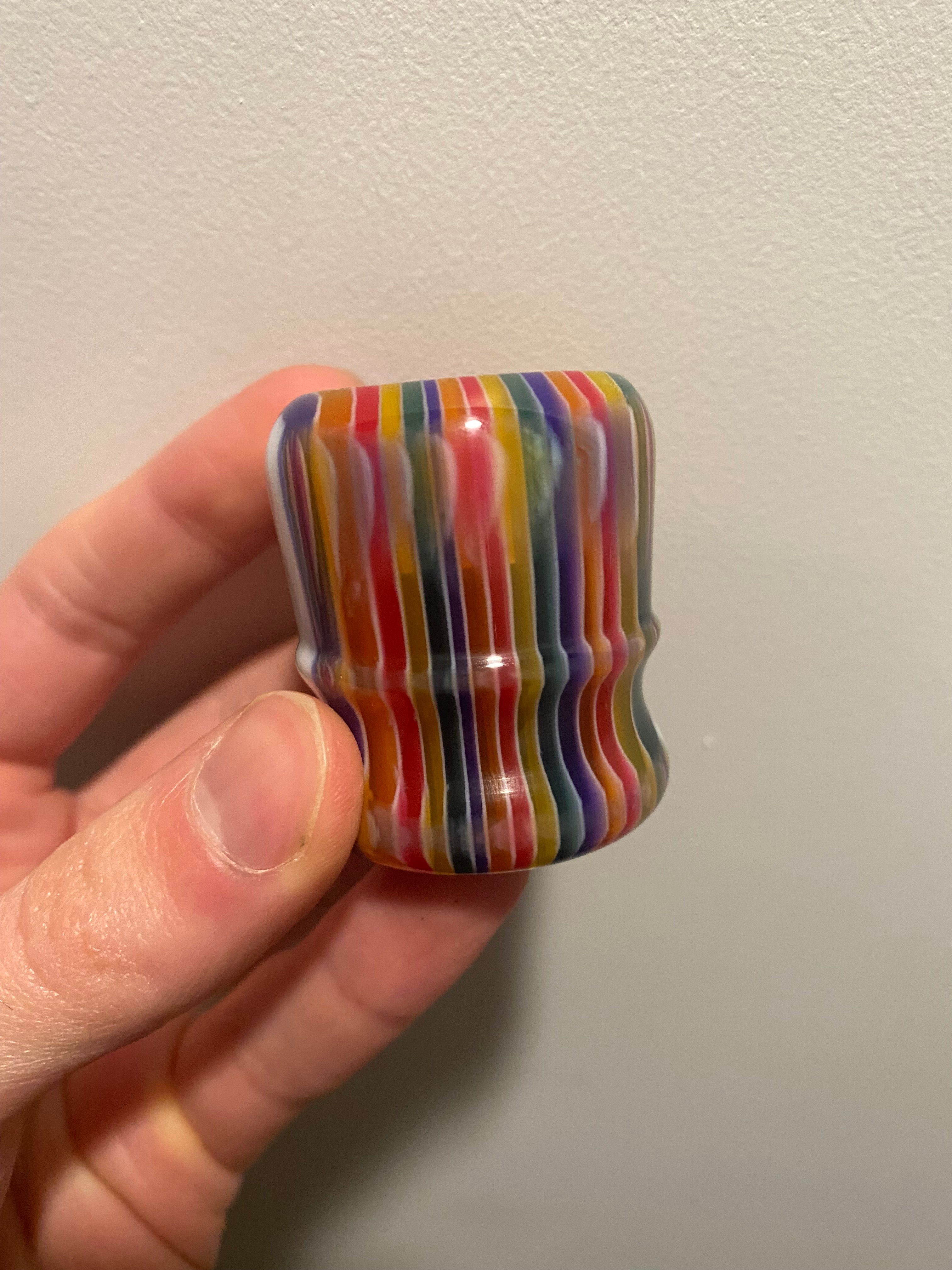 Handcrafted Candy Stripe Shaving Brush Handle for 24mm & 26mm Knots - Factory Second - Perfect for Wet Shaving & Grooming Kits