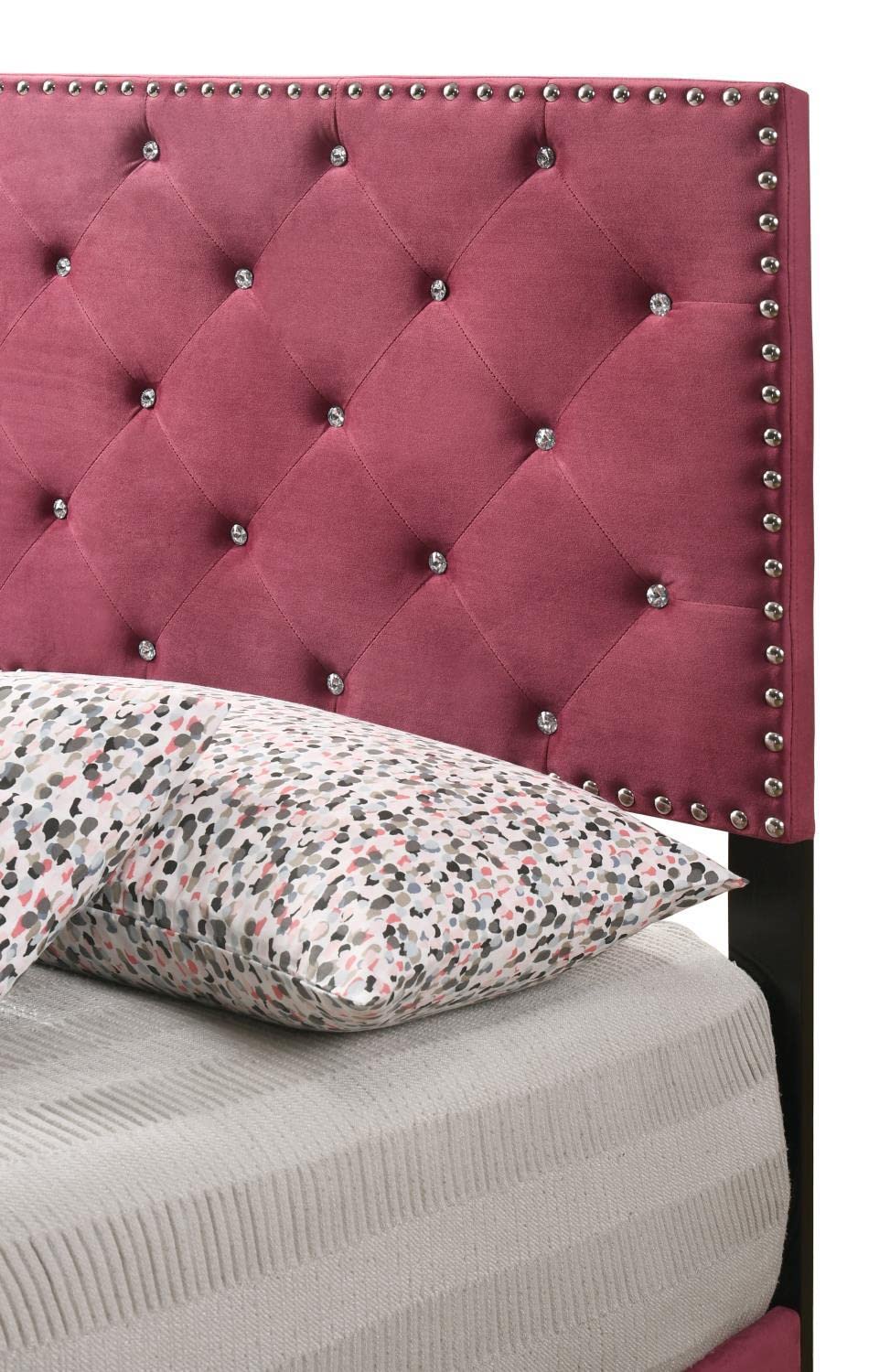 Modern Cherry Wood Twin Panel Bed Frame - Stylish Indoor Bedroom Furniture for Small Spaces, Dorms & Guest Rooms