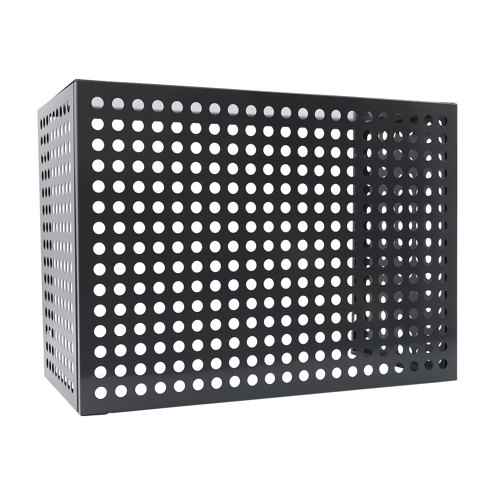 Durable Aluminum AC Cover for Outdoor Units - Heavy Duty Air Conditioner Fence & Condenser Protective Screen - Weatherproof Privacy Shield (Charcoal Grey, 43