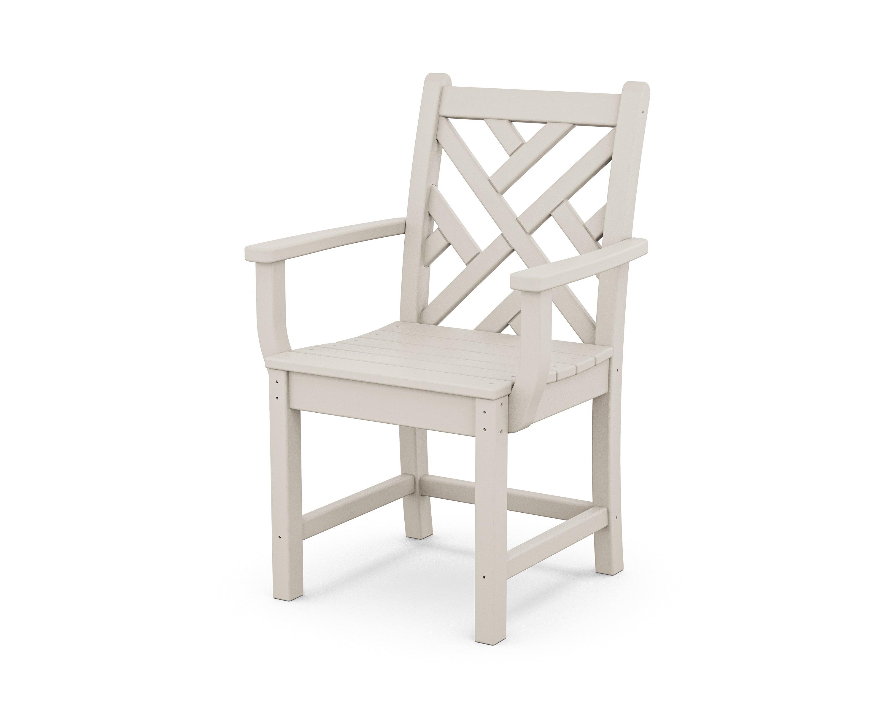 POLYWOOD Chippendale Dining Arm Chair - Weather-Resistant Outdoor Patio Furniture - Perfect for Garden, Deck, and Poolside Seating