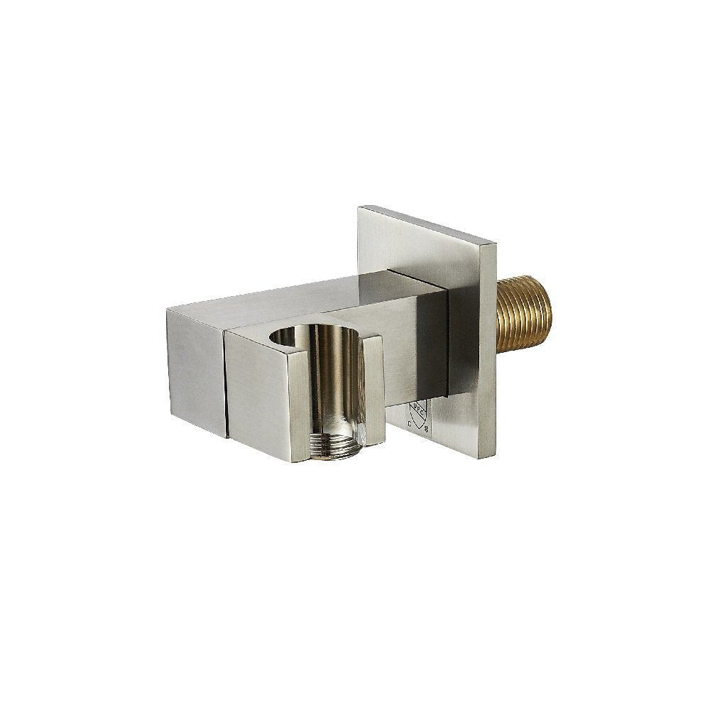 Devon 2-Way Shower Set with Handheld Showerhead - Ceiling Mount - 12 Inch Brass/Brushed Nickel Finish - Perfect for Modern Bathrooms & Spa-Like Showers