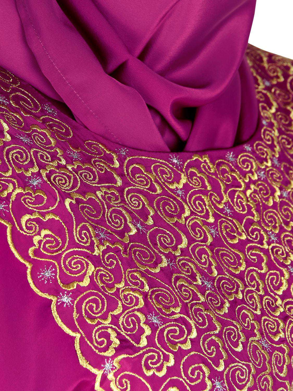Elegant Hadiyah Kaftan Dress for Women - Flowy Boho Maxi Dress with Embroidery - Perfect for Beach, Vacation & Summer Outfits
