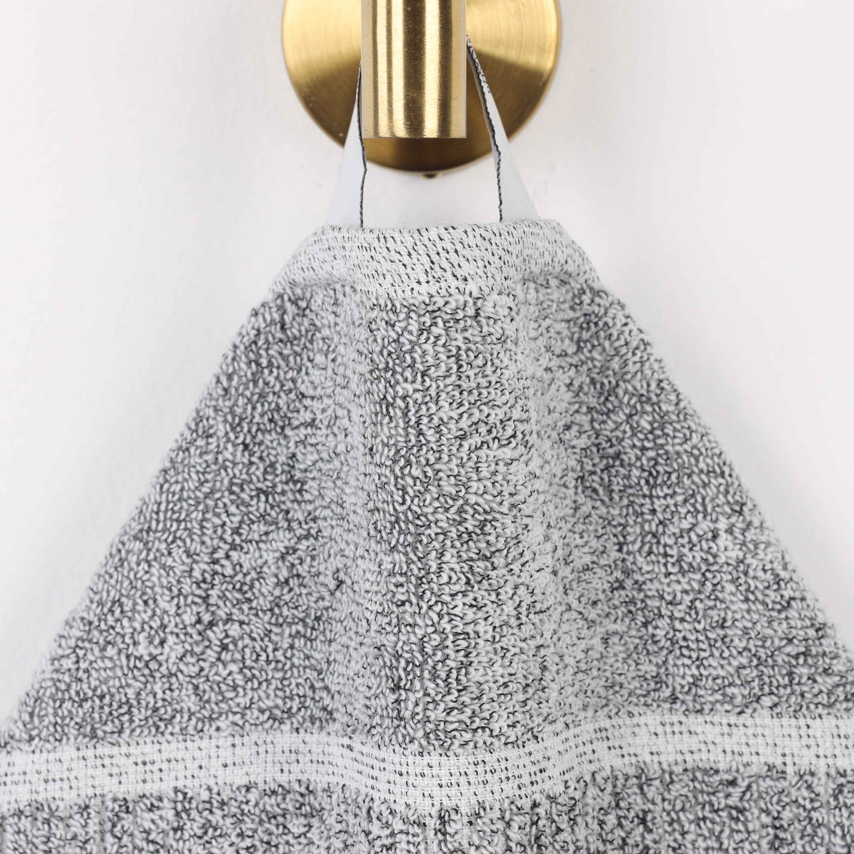 Soft & Absorbent Naples Cotton Blend Checkered and Ribbed Bath Towels Set of 2 - Luxury Spa Quality for Bathroom, Pool & Beach Use