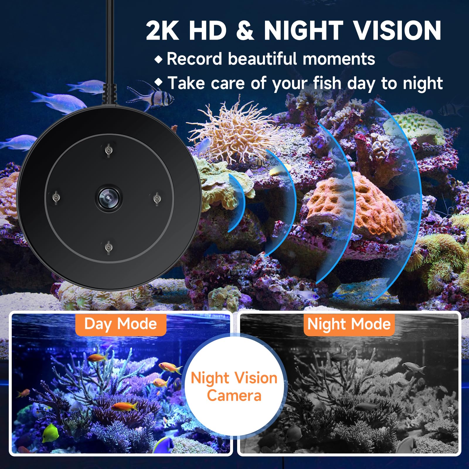 Hygger WiFi Automatic Fish Feeder with App Control - Smart Aquarium Auto Feeder with Timer, Precision Feeding & Moisture-Proof Design - USB Powered Fish Food Dispenser for Vacation & Daily Use in Fish Tanks